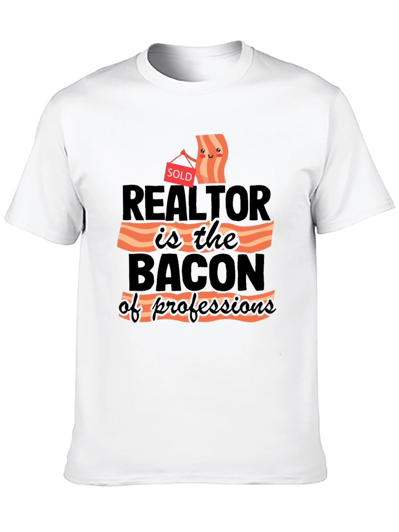 Black Realtor Bacon of Professions T-Shirt view 10