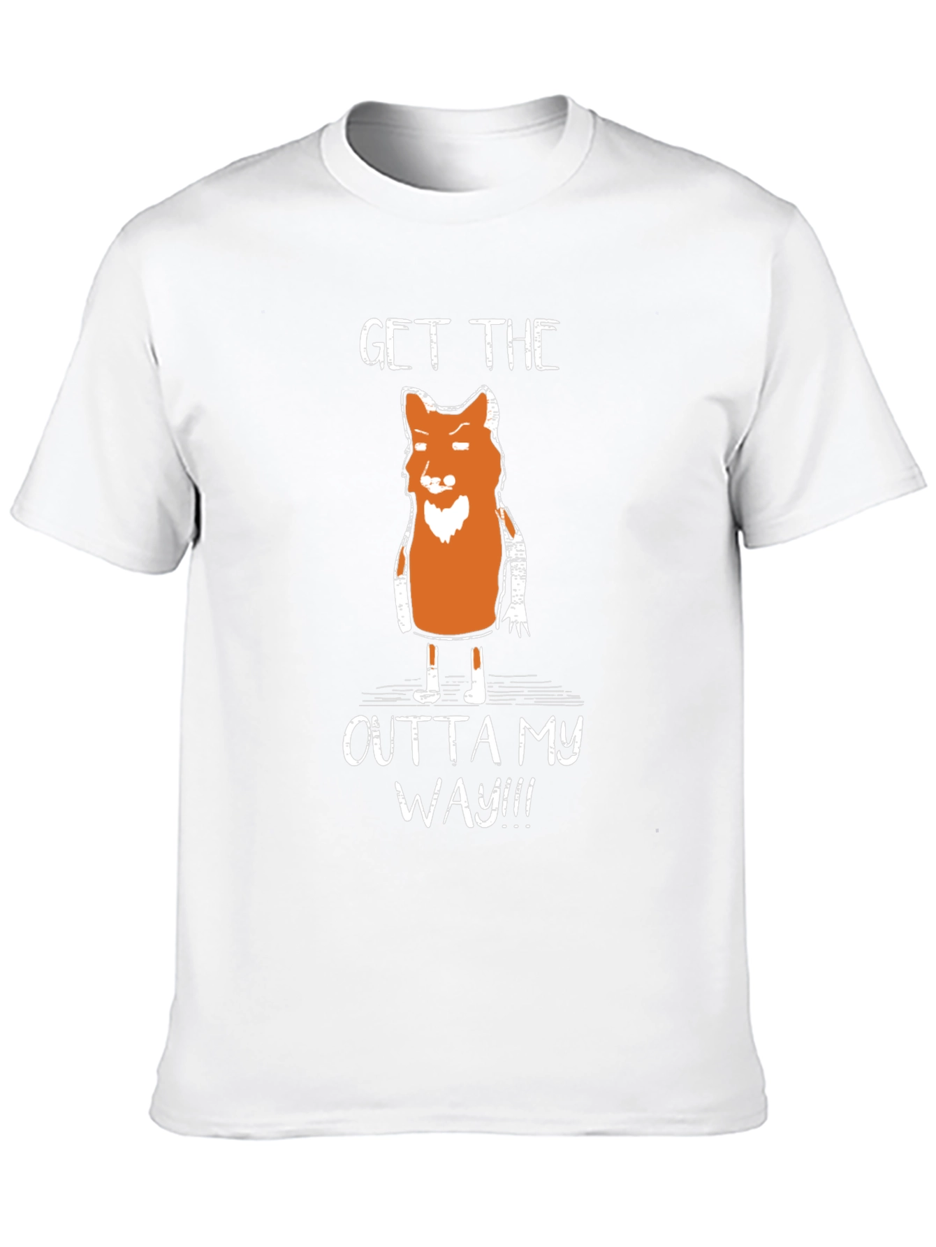 Black Funny Fox Graphic T-Shirt - Get Outta My Way view 10