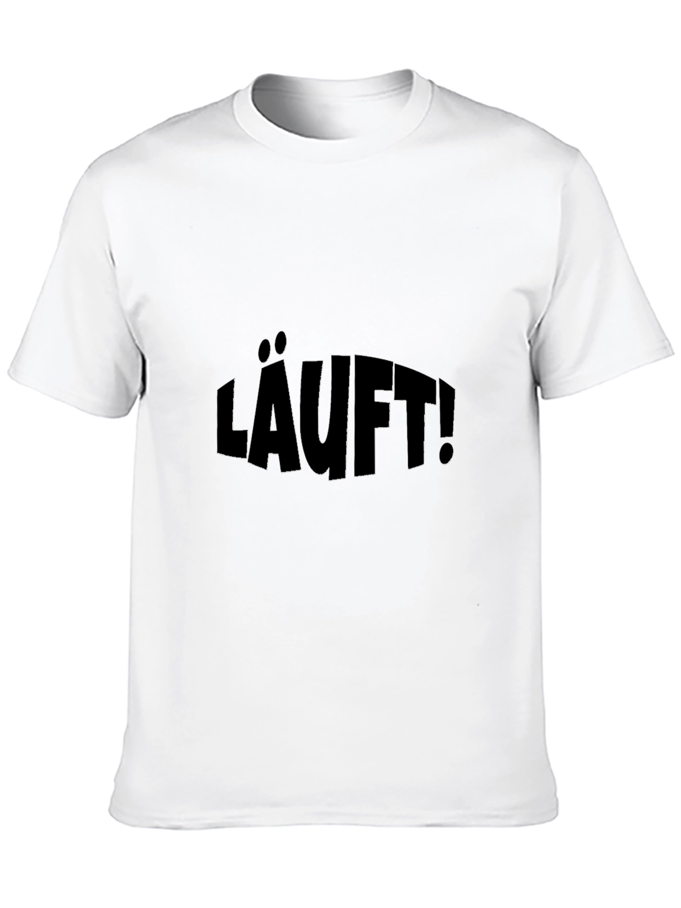 Black LÄUFT! Black Graphic T-Shirt - Funny German Slogan view 10