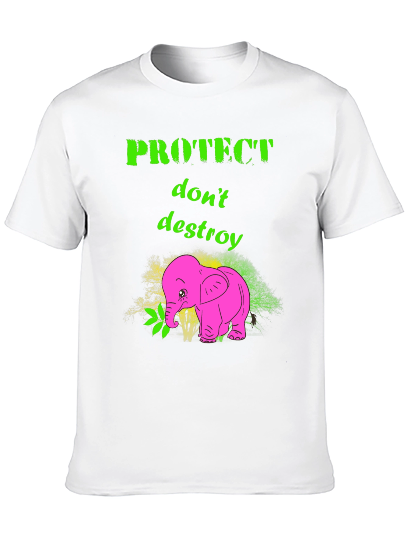 Black Protect Don't Destroy Graphic T-Shirt view 10