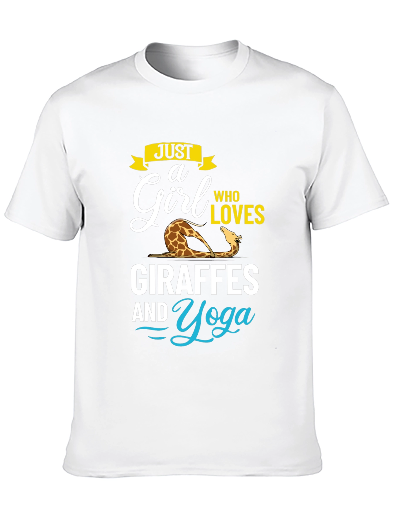 Black Giraffe Yoga Lover Black T-Shirt view 10