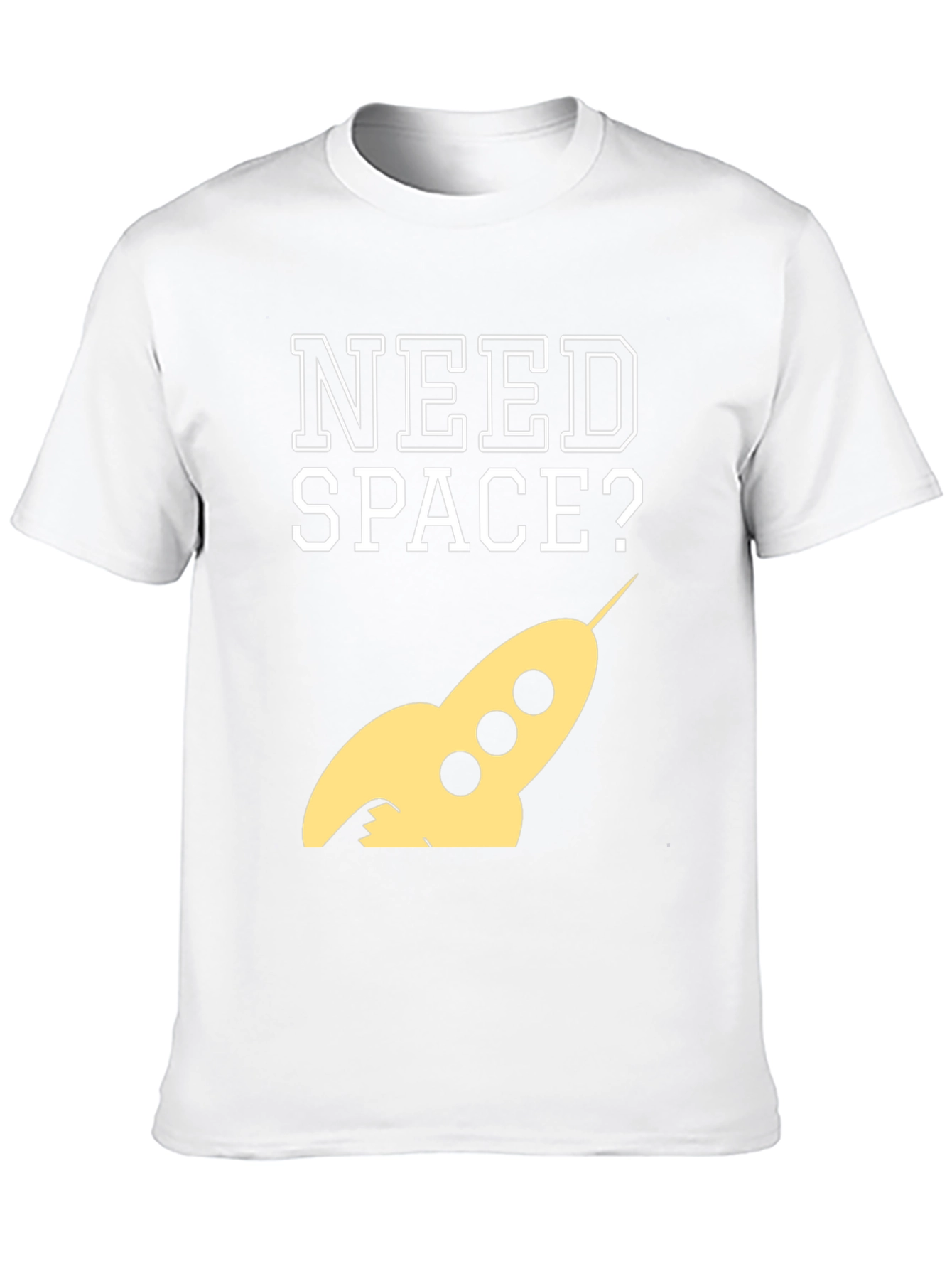 Black Need Space? Rocket Graphic Tee - Black Cotton T-Shirt view 10