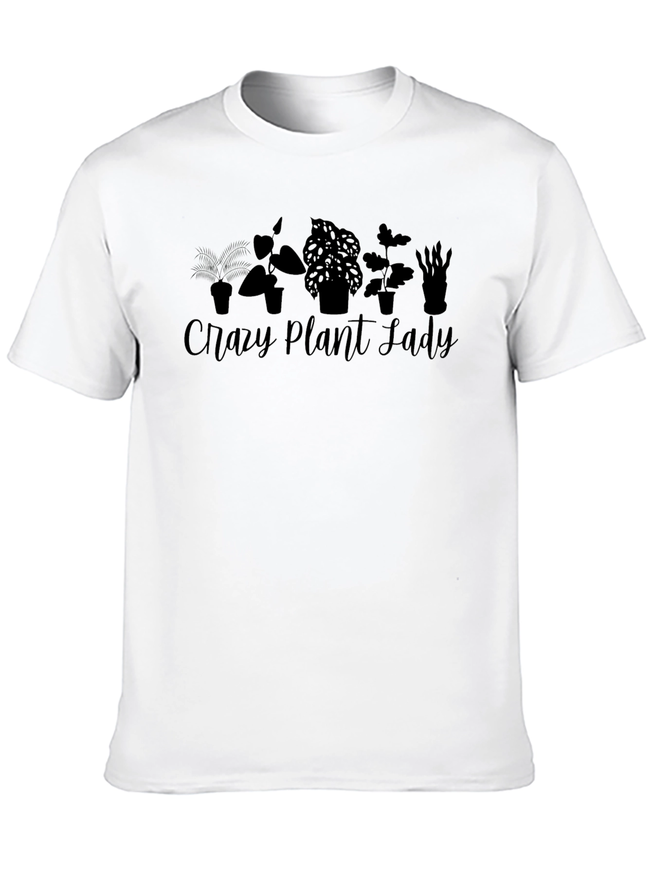 Black Crazy Plant Lady Graphic Tee - Black view 10
