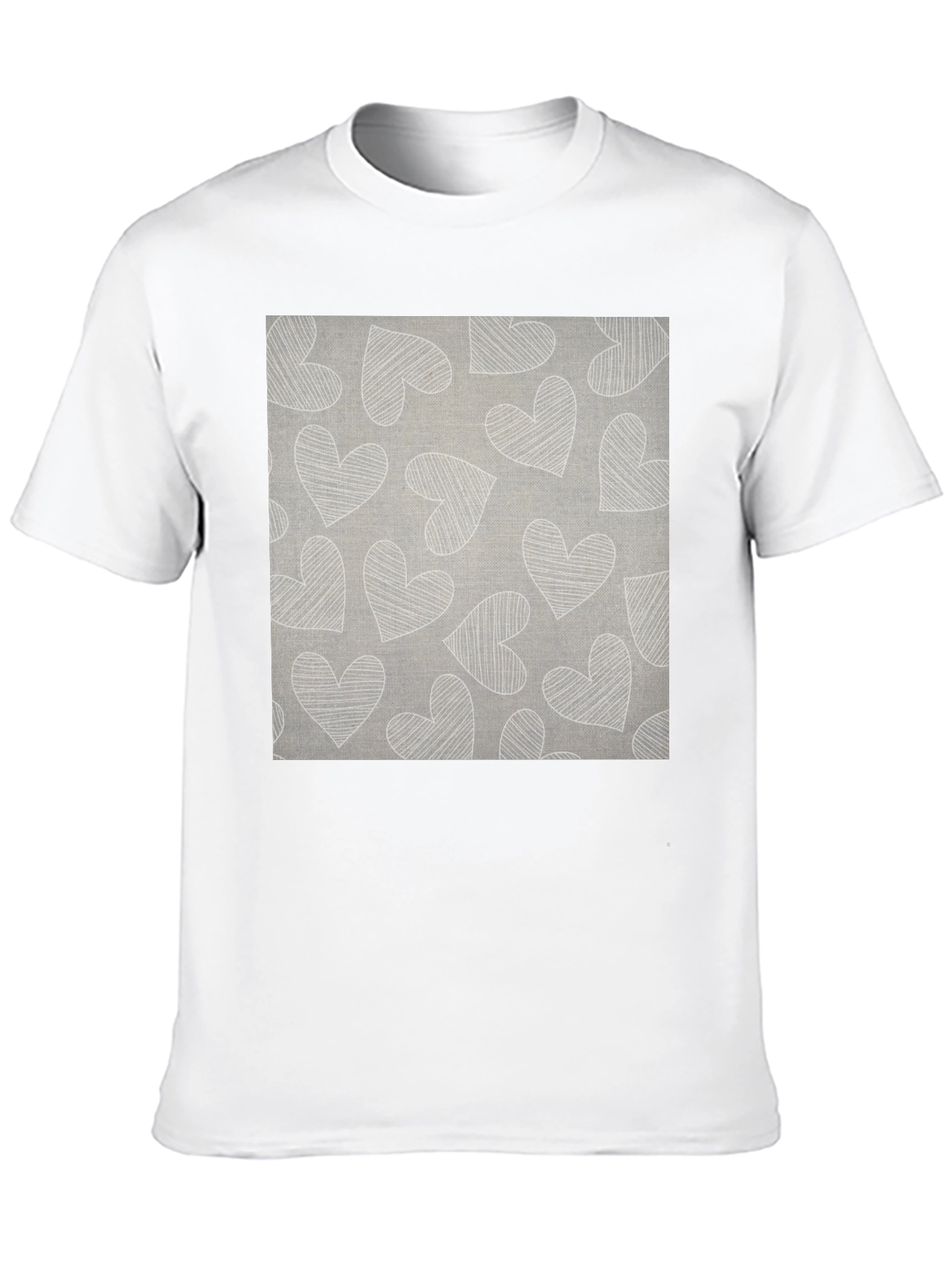 Black Heart Pattern Graphic Tee view 10