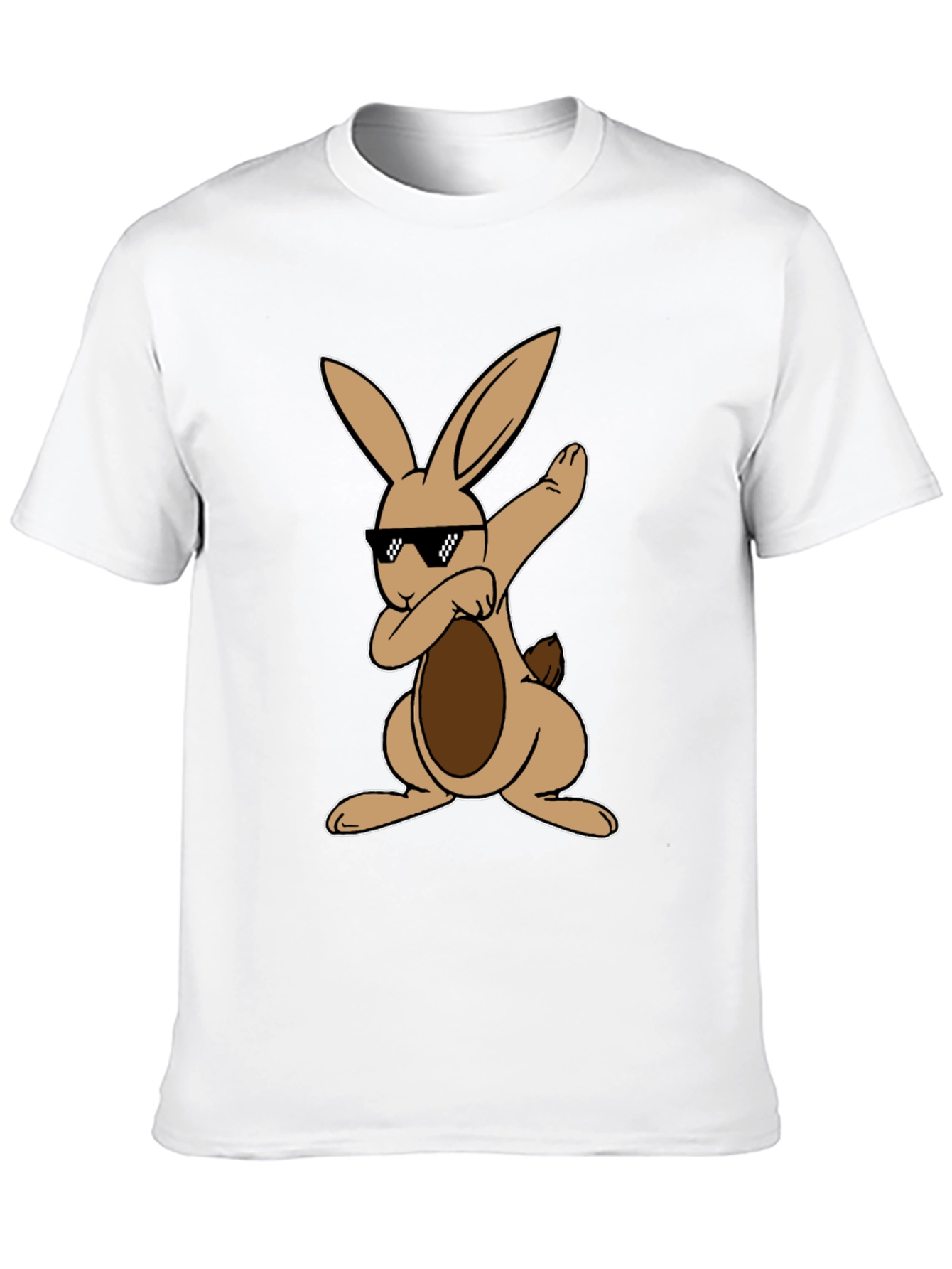 Black Dabbing Easter Bunny T-Shirt view 10