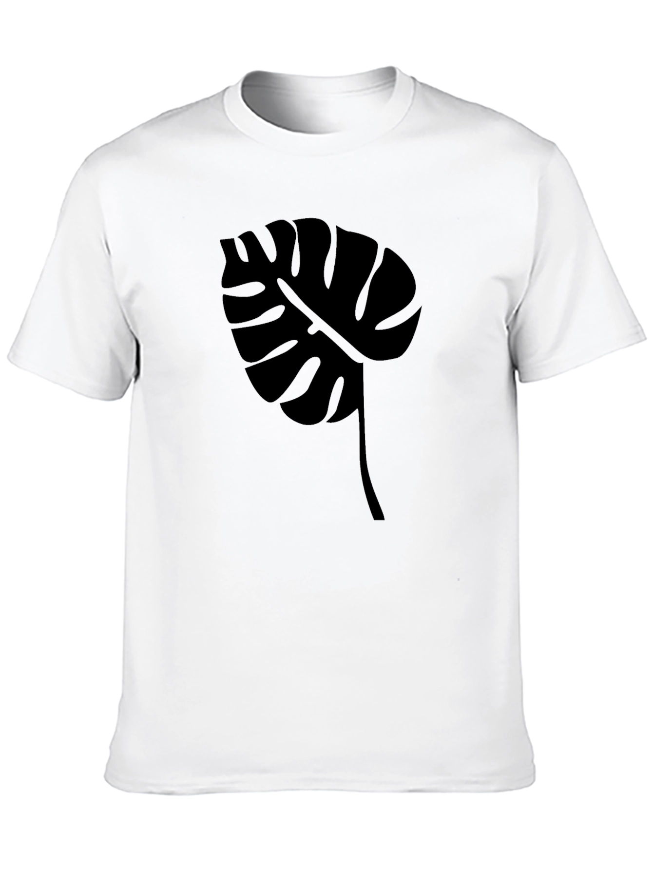 Black Modern Monstera Leaf Graphic T-Shirt view 10