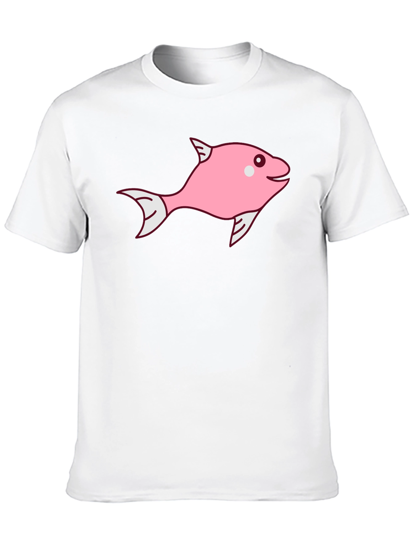 Black Pink Fish Graphic Tee - Black Cotton Blend view 10
