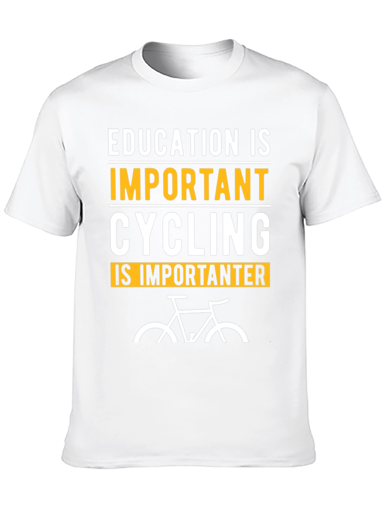 Black Funny Cycling T-Shirt: Education is Important Biker Tee view 10