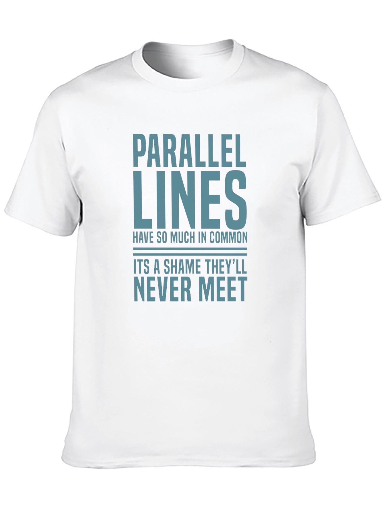 Black Parallel Lines Funny Graphic T-Shirt view 10