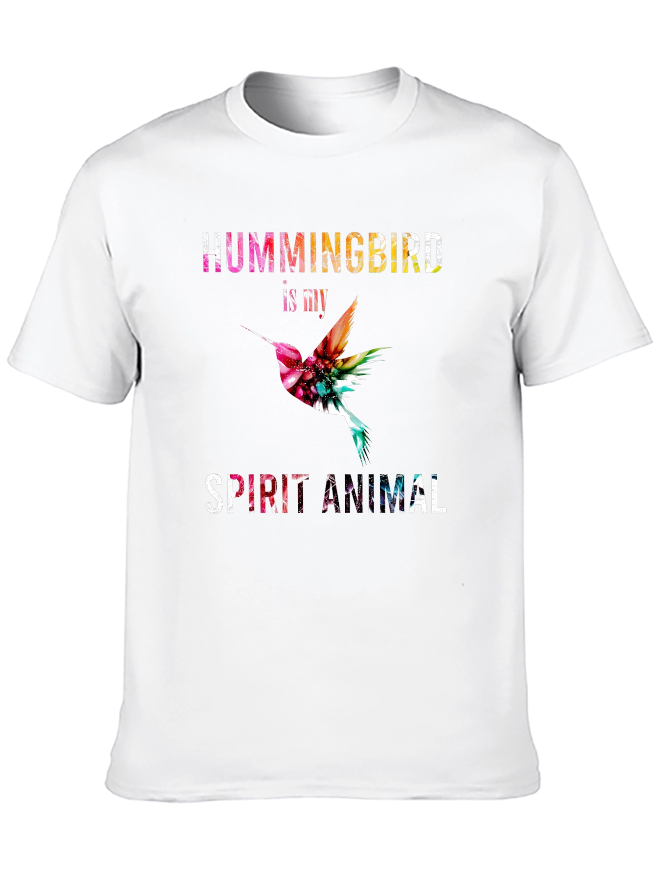 Black Hummingbird Spirit Animal Graphic Tee view 10