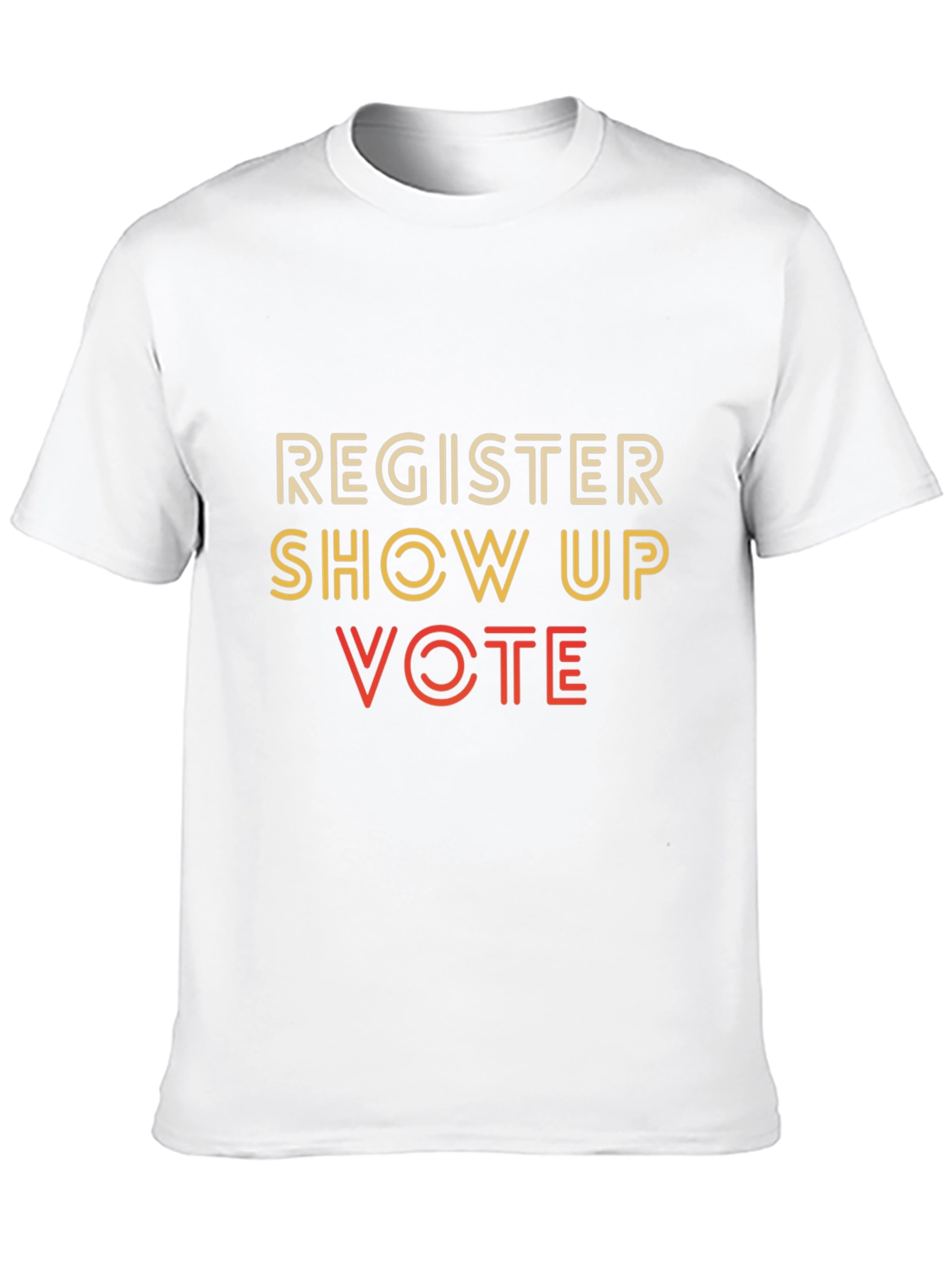 Black Register Show Up Vote T-Shirt - Political Statement Tee view 10