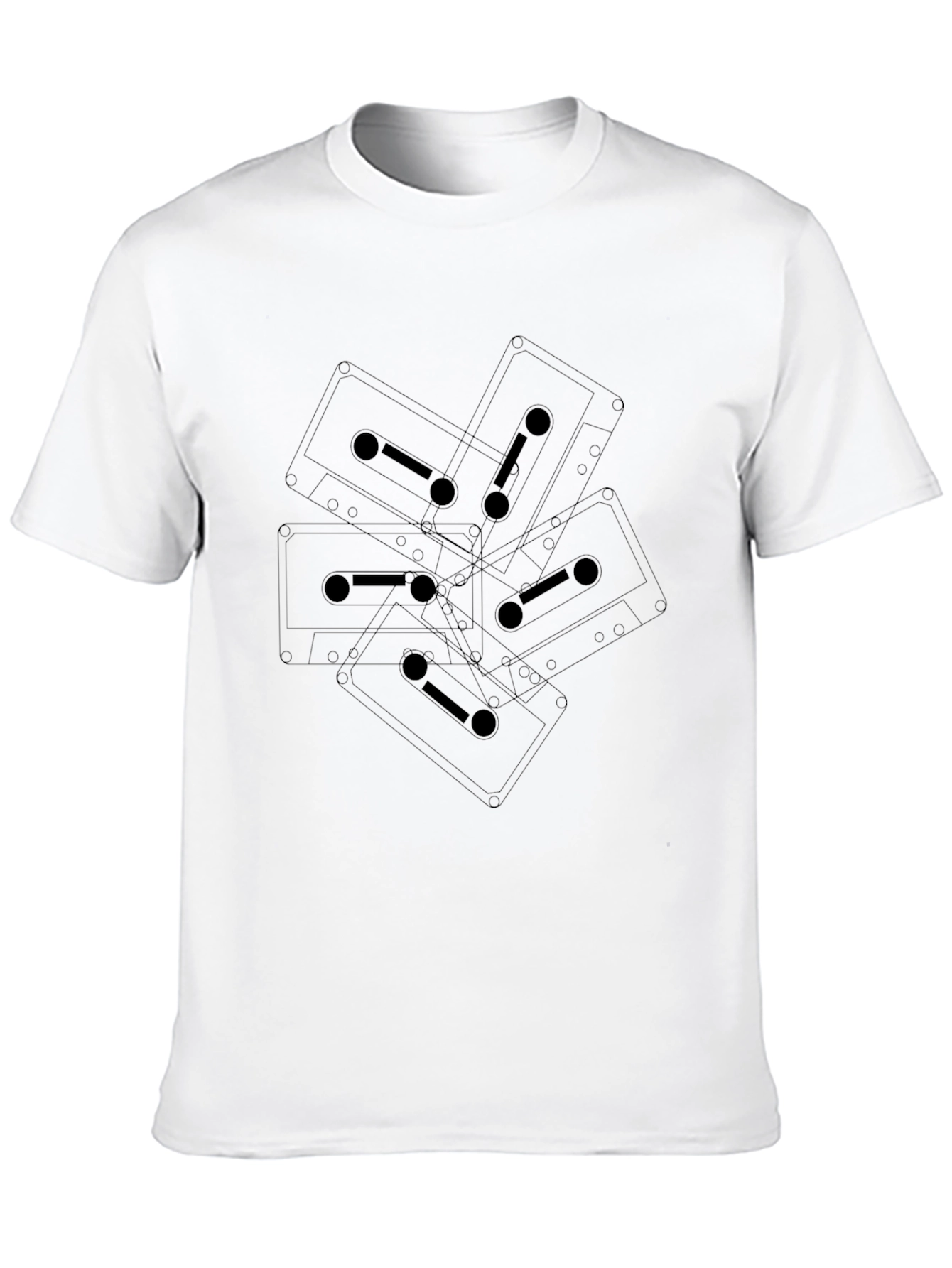 Black Retro Cassette Tape Graphic Tee - Black view 10
