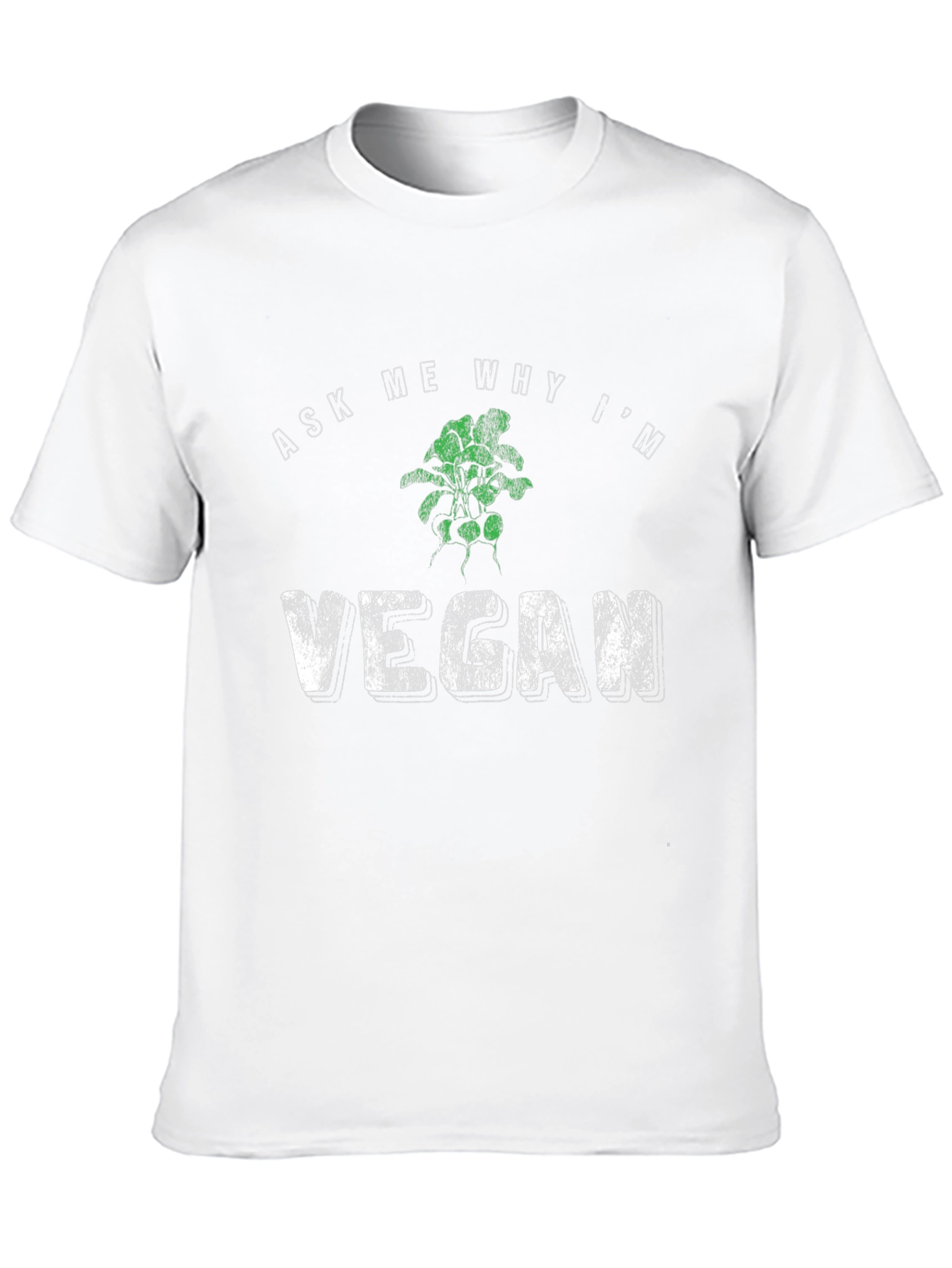Black Ask Me Why I'm Vegan Graphic Tee - Black view 10