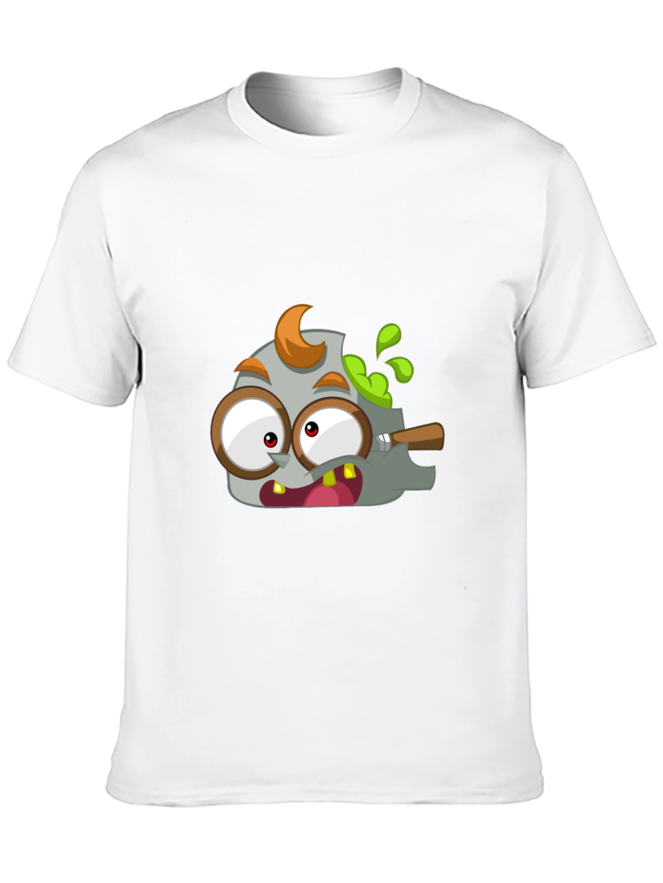 Black Cartoon Zombie T-Shirt - Men's Black Graphic Tee view 10