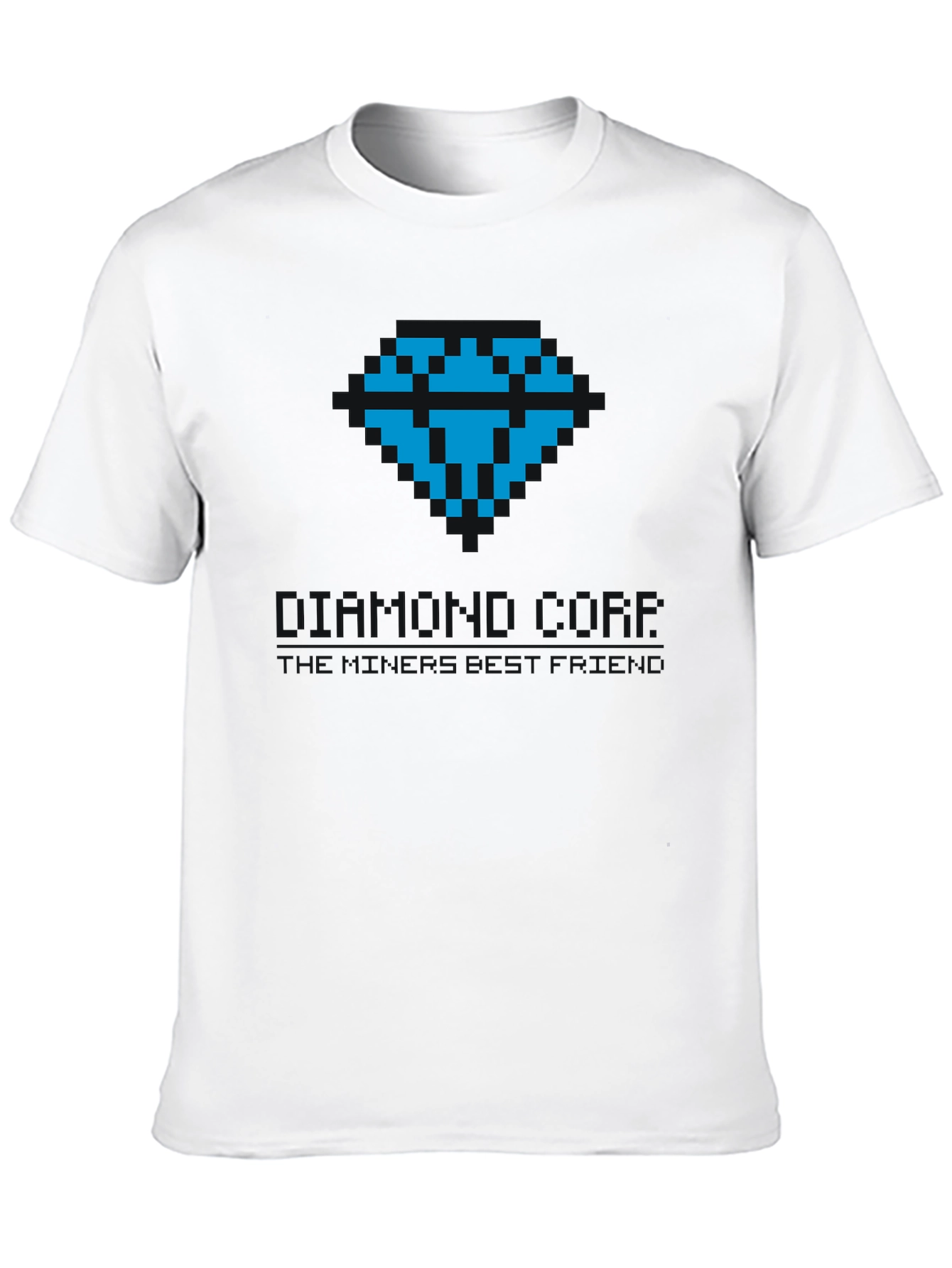 Black Pixel Art Diamond Tee - Classic Gamer Style view 10