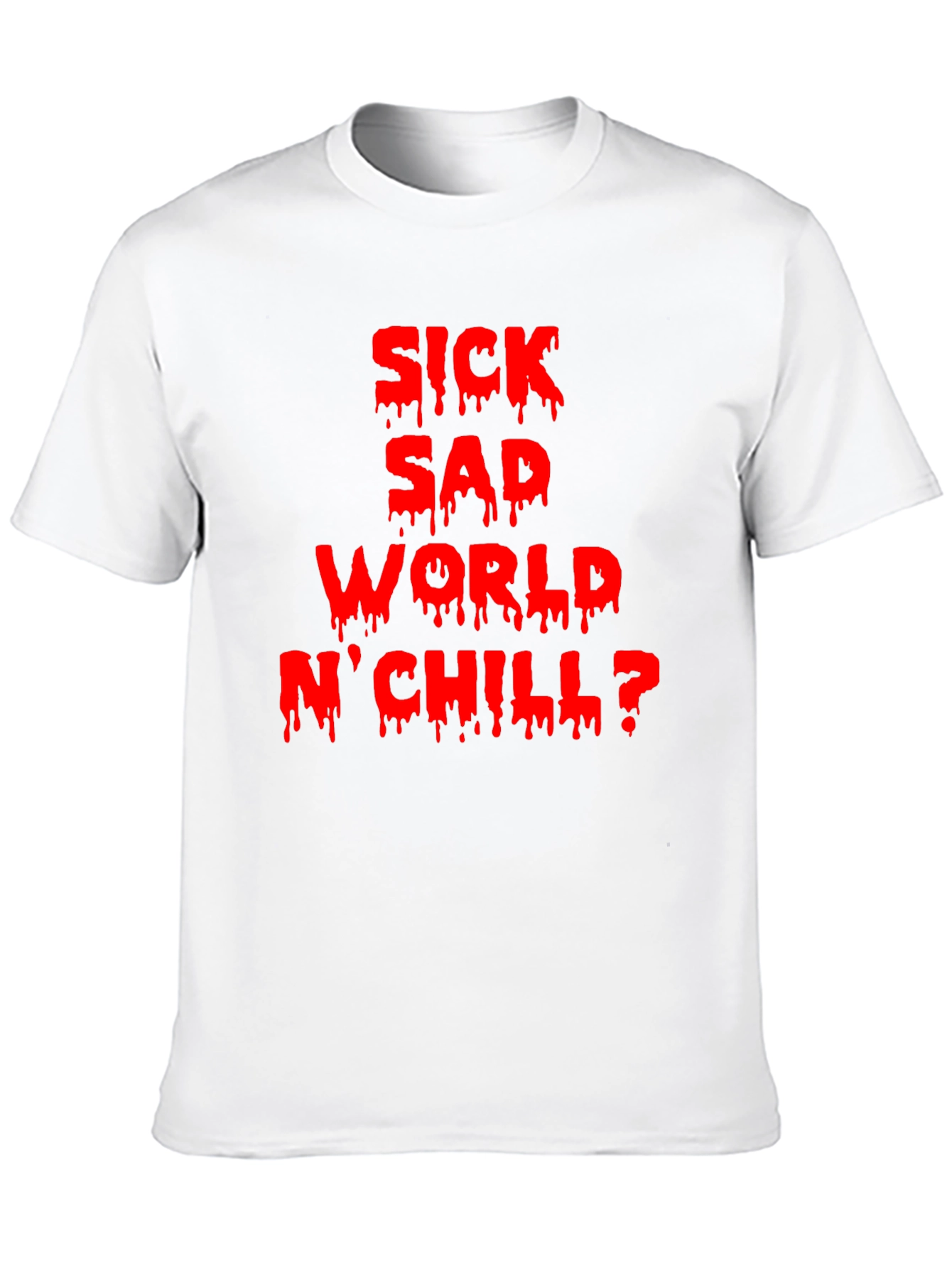 Black Sick Sad World N'Chill? Graphic Tee - Black view 10