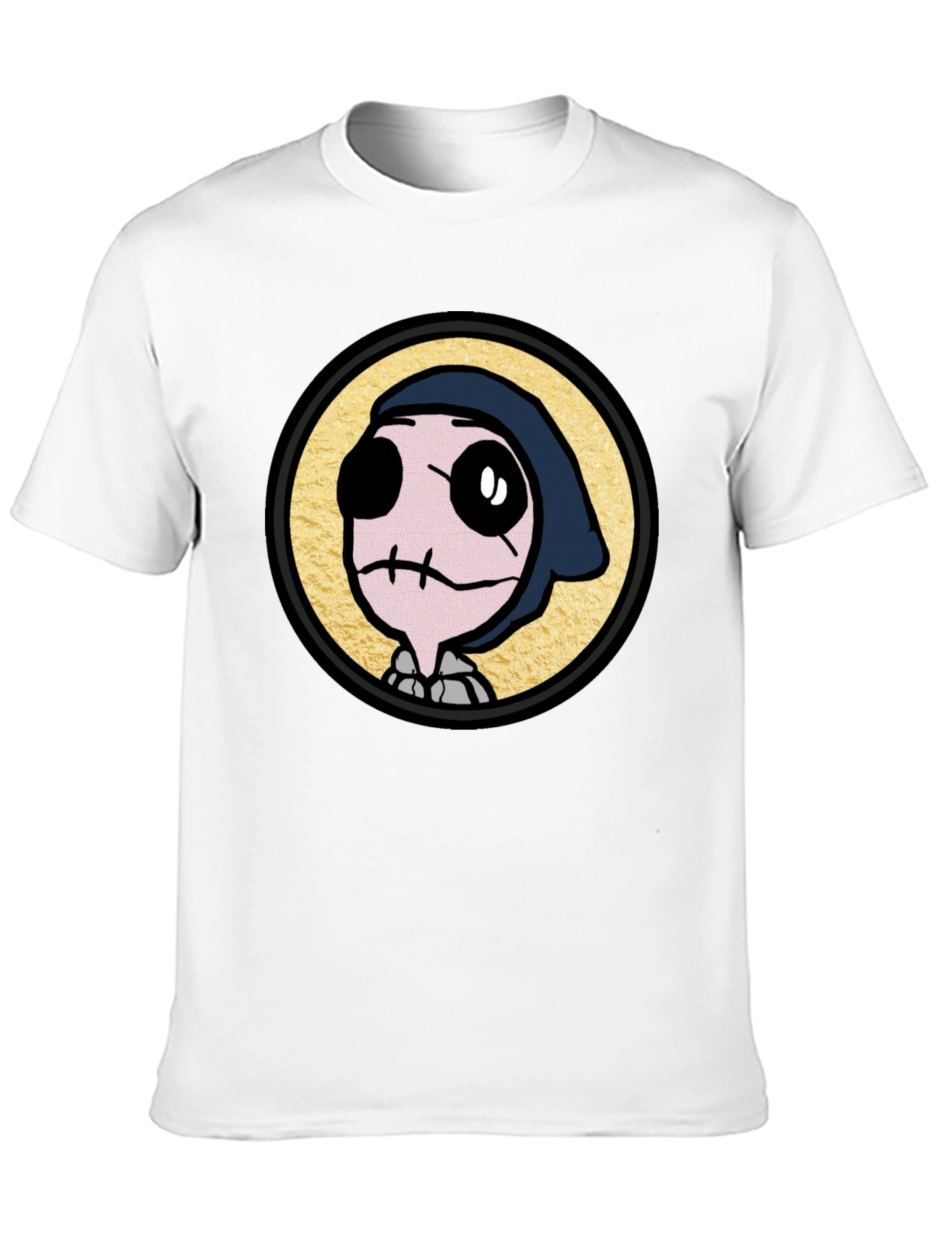 Black Grim Reaper Cartoon Graphic T-Shirt view 10