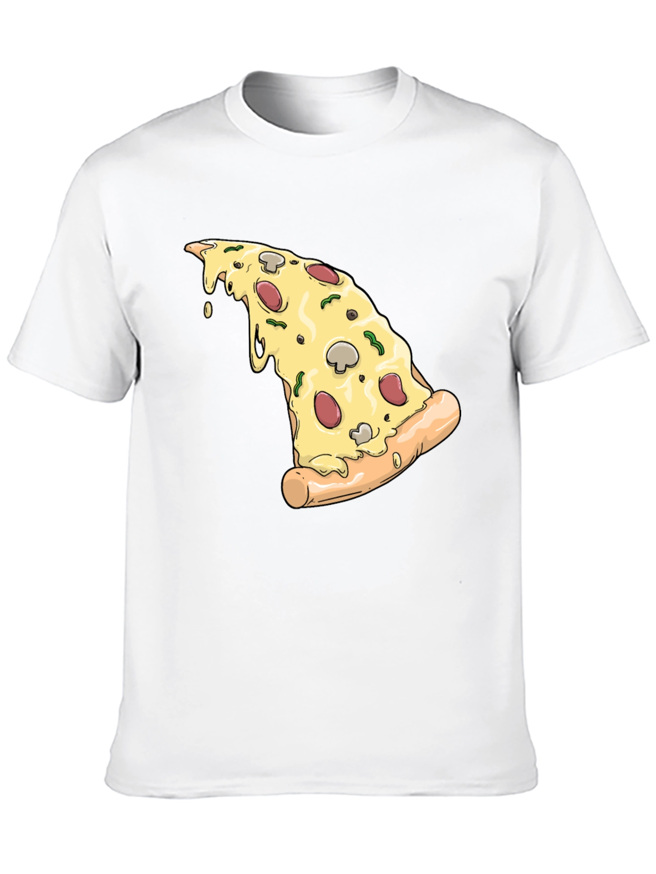 Pizza Slice Graphic T-Shirt - Black - 10