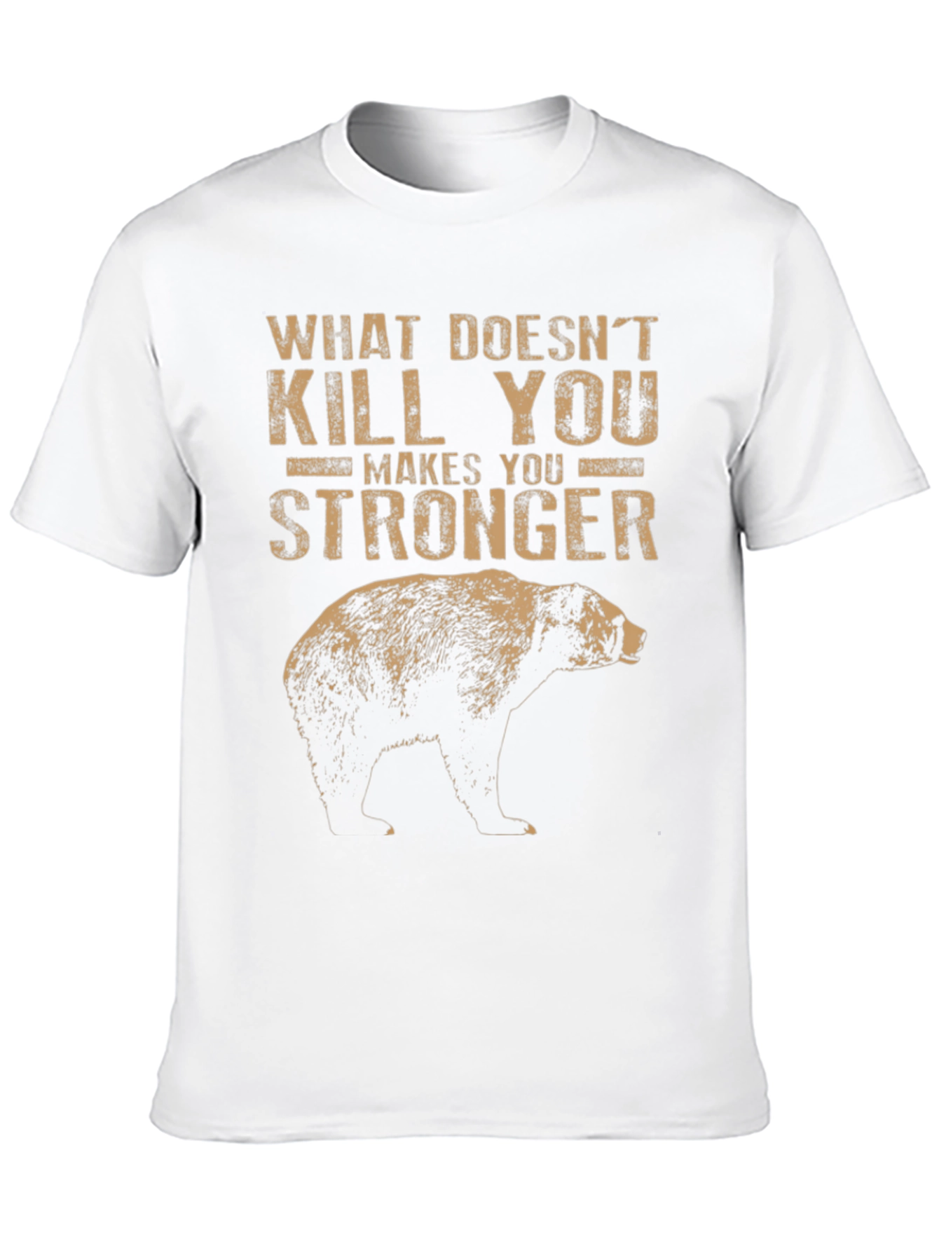 Black Grizzly Bear Stronger Graphic Tee view 10