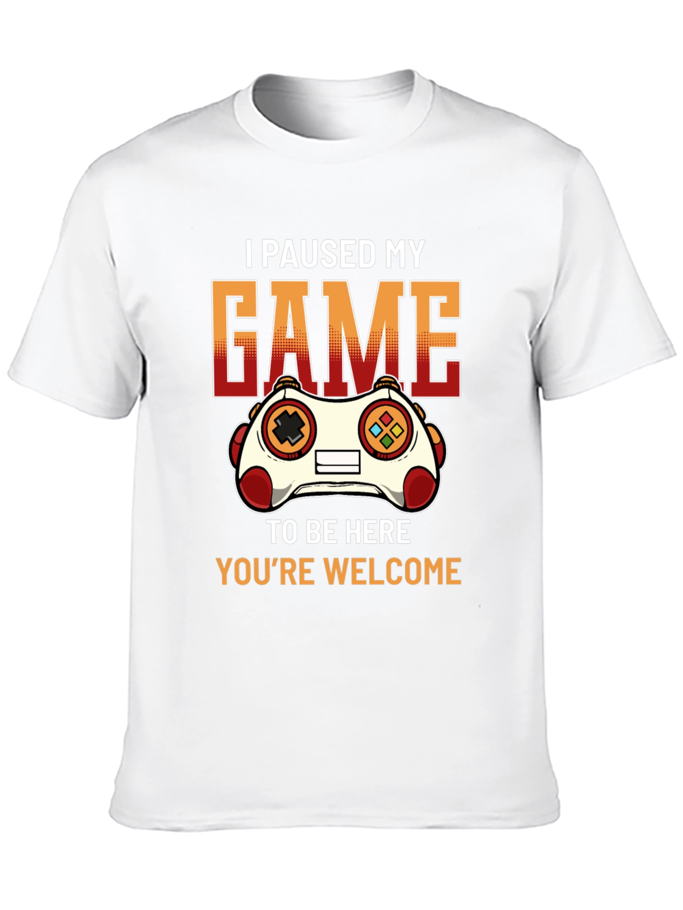 Black Gamer T-Shirt: I Paused My Game To Be Here view 10