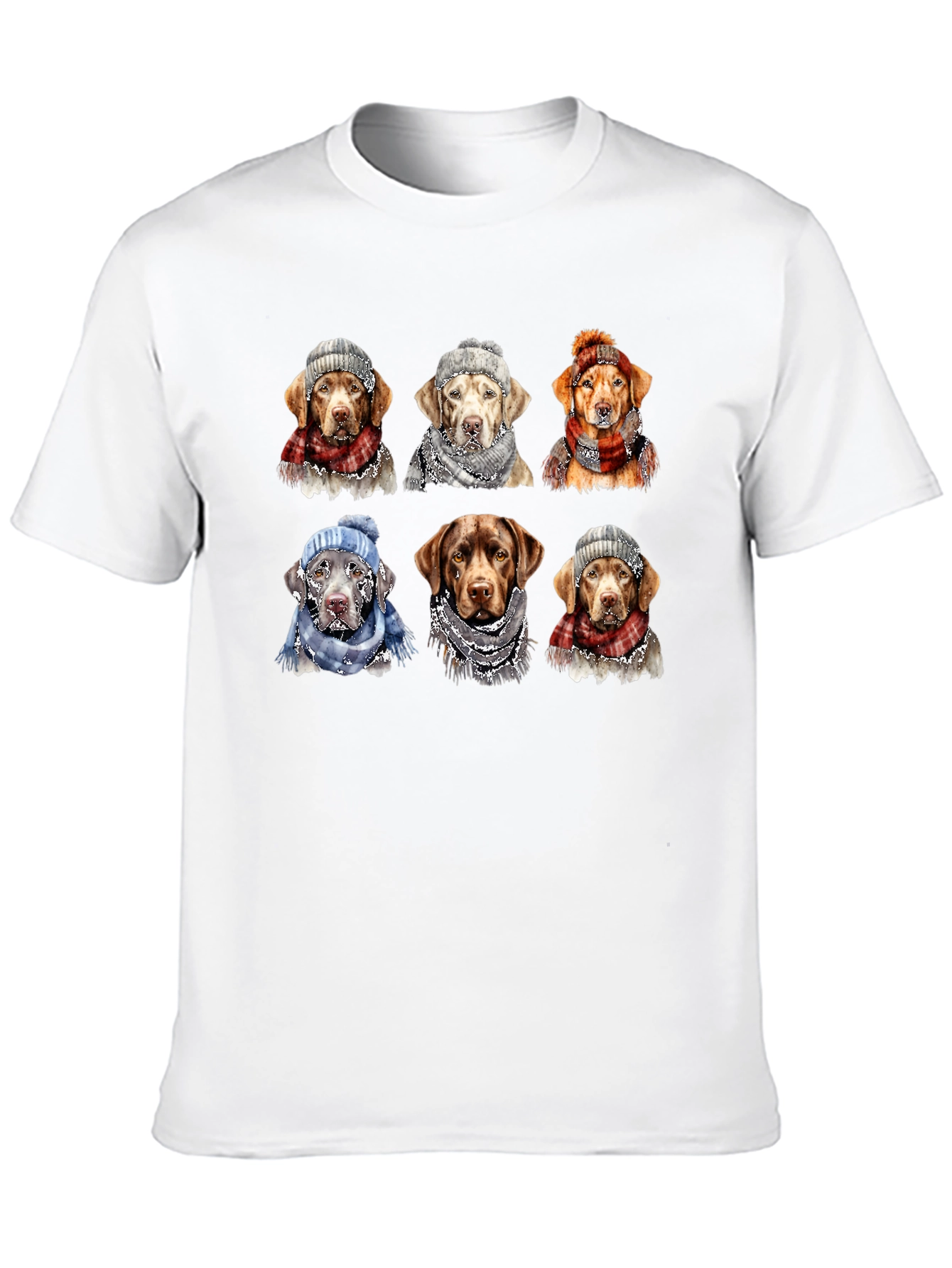 Labrador Dog Christmas Winter Hat Scarf T-Shirt - 10