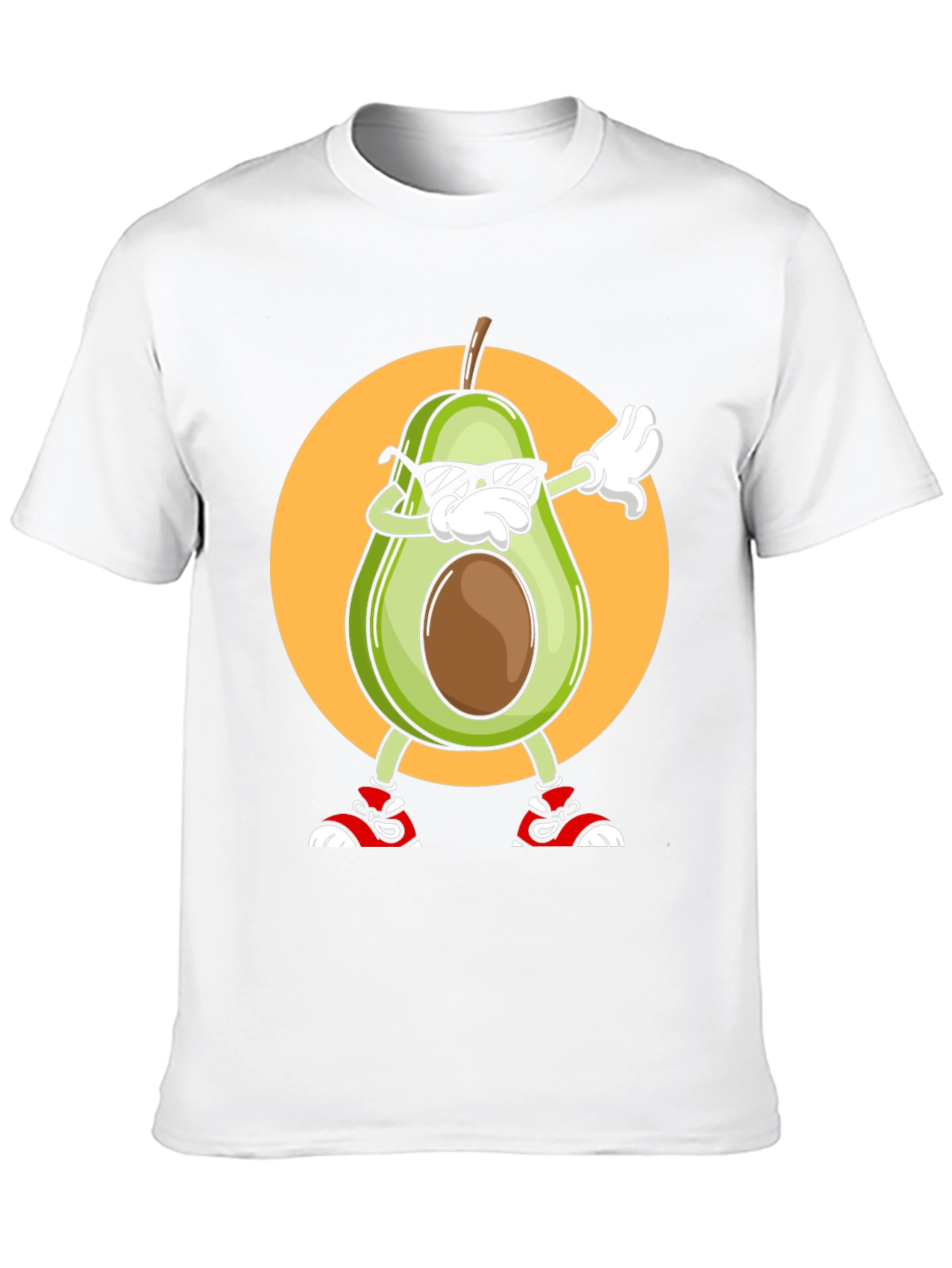 Black Avocado Dabbing Graphic Tee - Cool Cartoon T-Shirt view 10