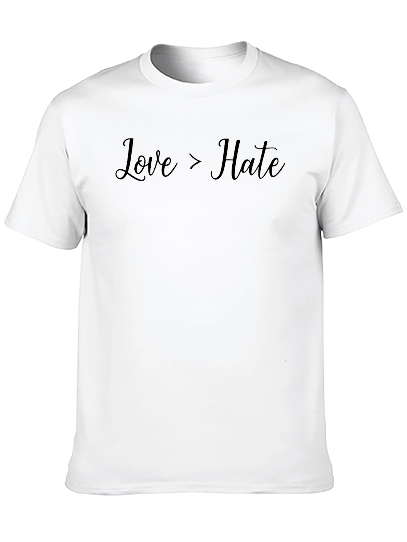 Black Love > Hate Black Graphic Tee - Soft Cotton Crewneck view 10