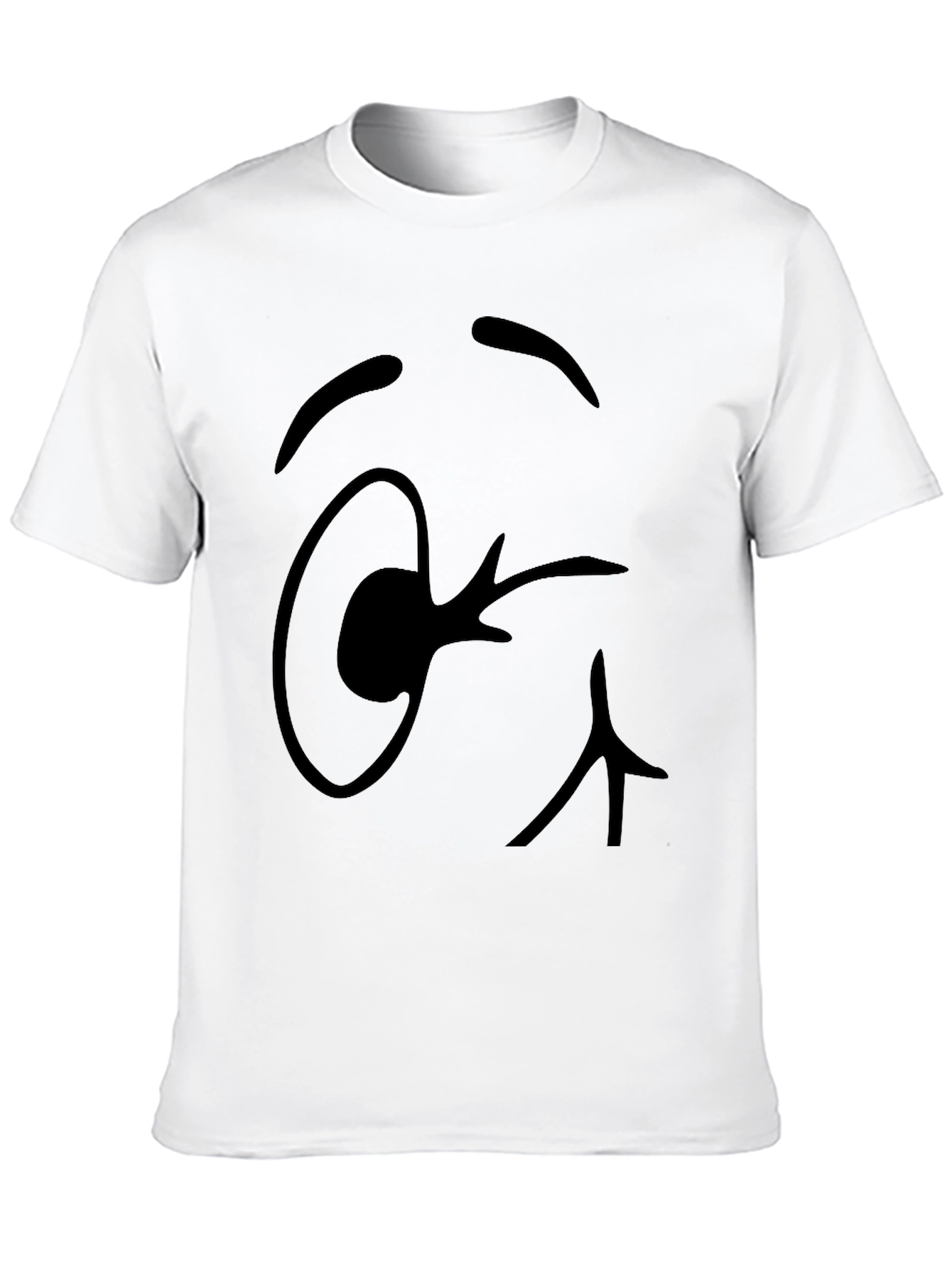 Black Winking Face Black T-Shirt view 10