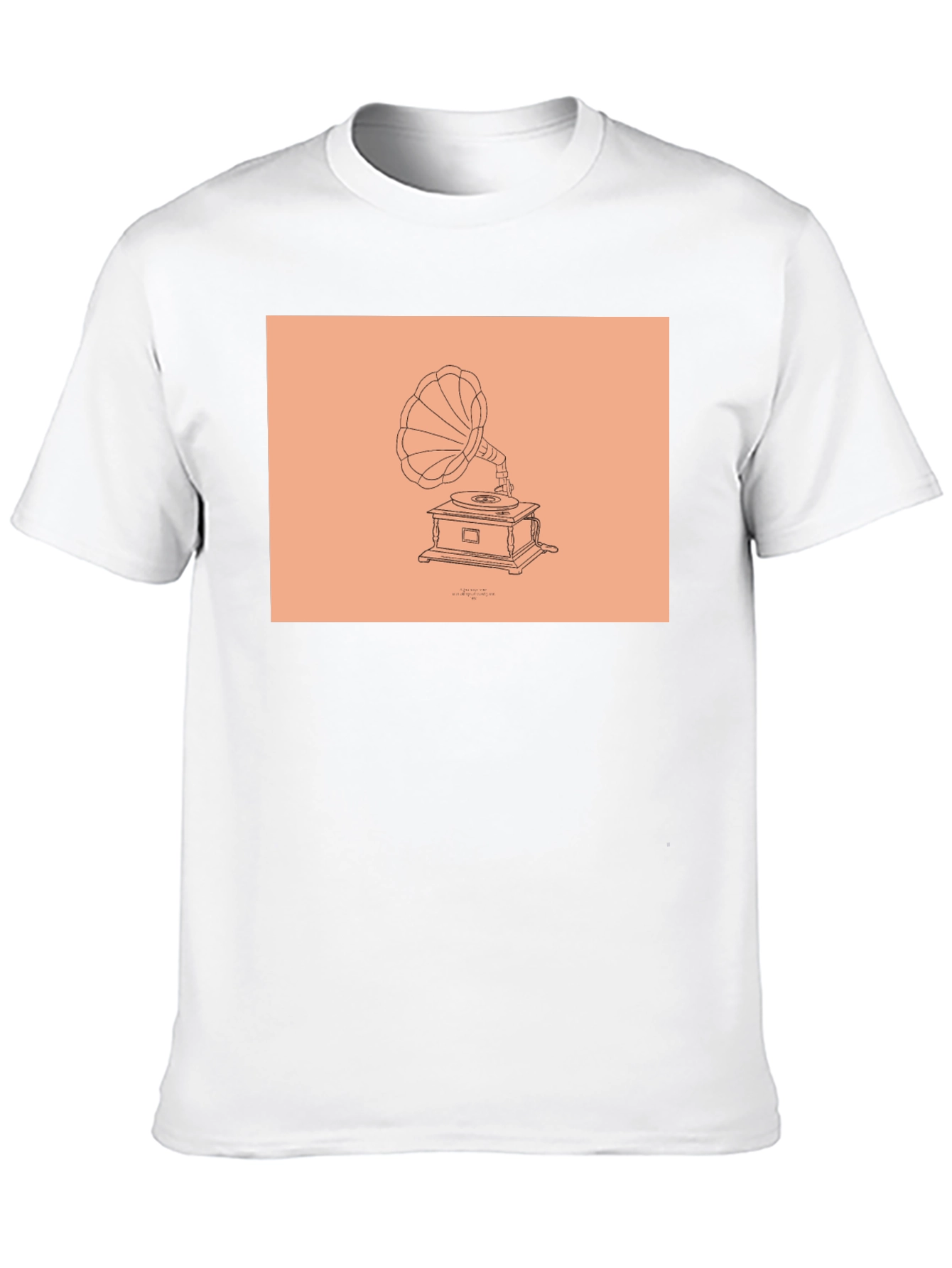 Black Vintage Gramophone T-Shirt - Retro Style view 10