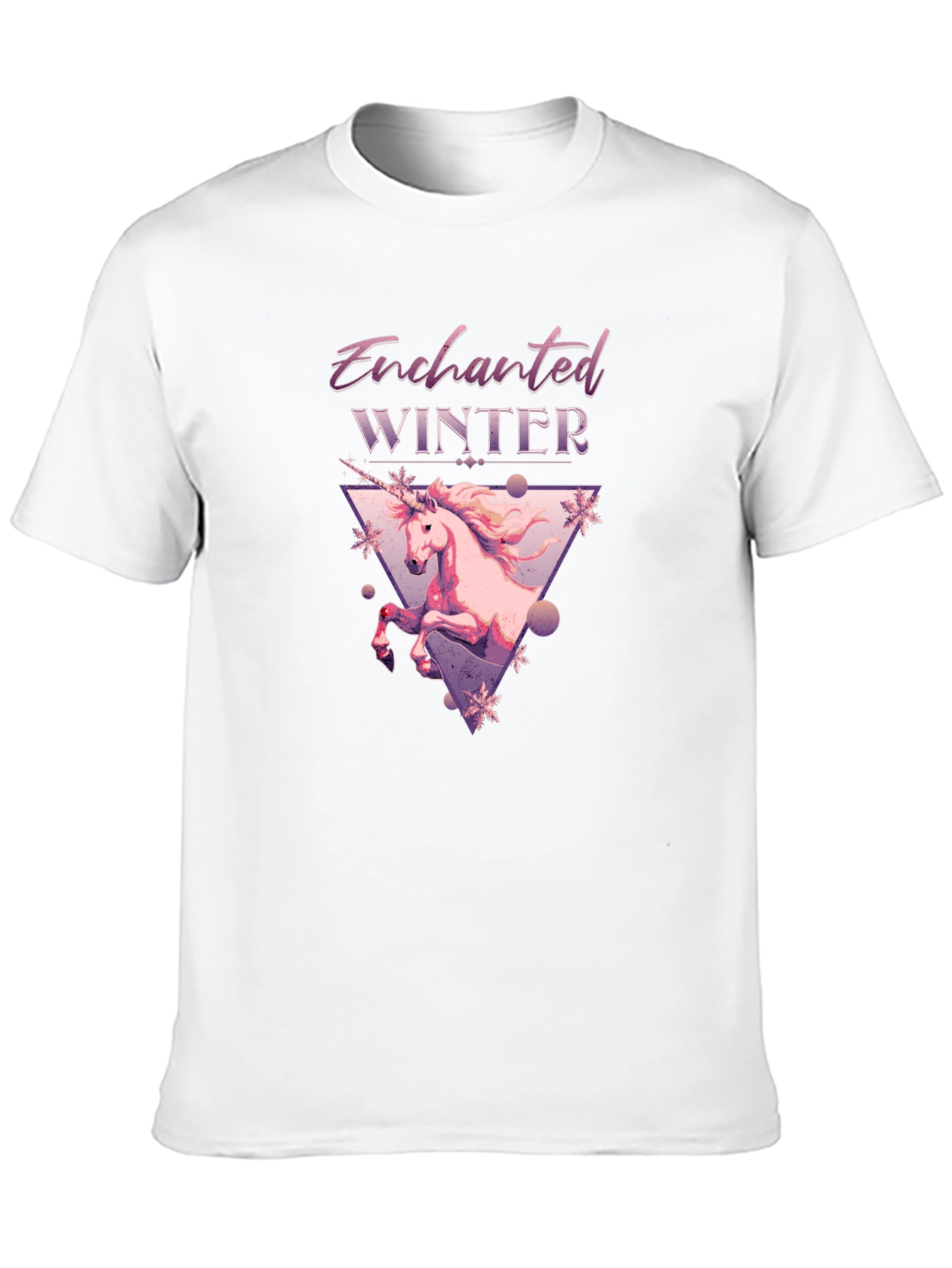 Black Enchanted Winter Unicorn Graphic Tee - Black view 10