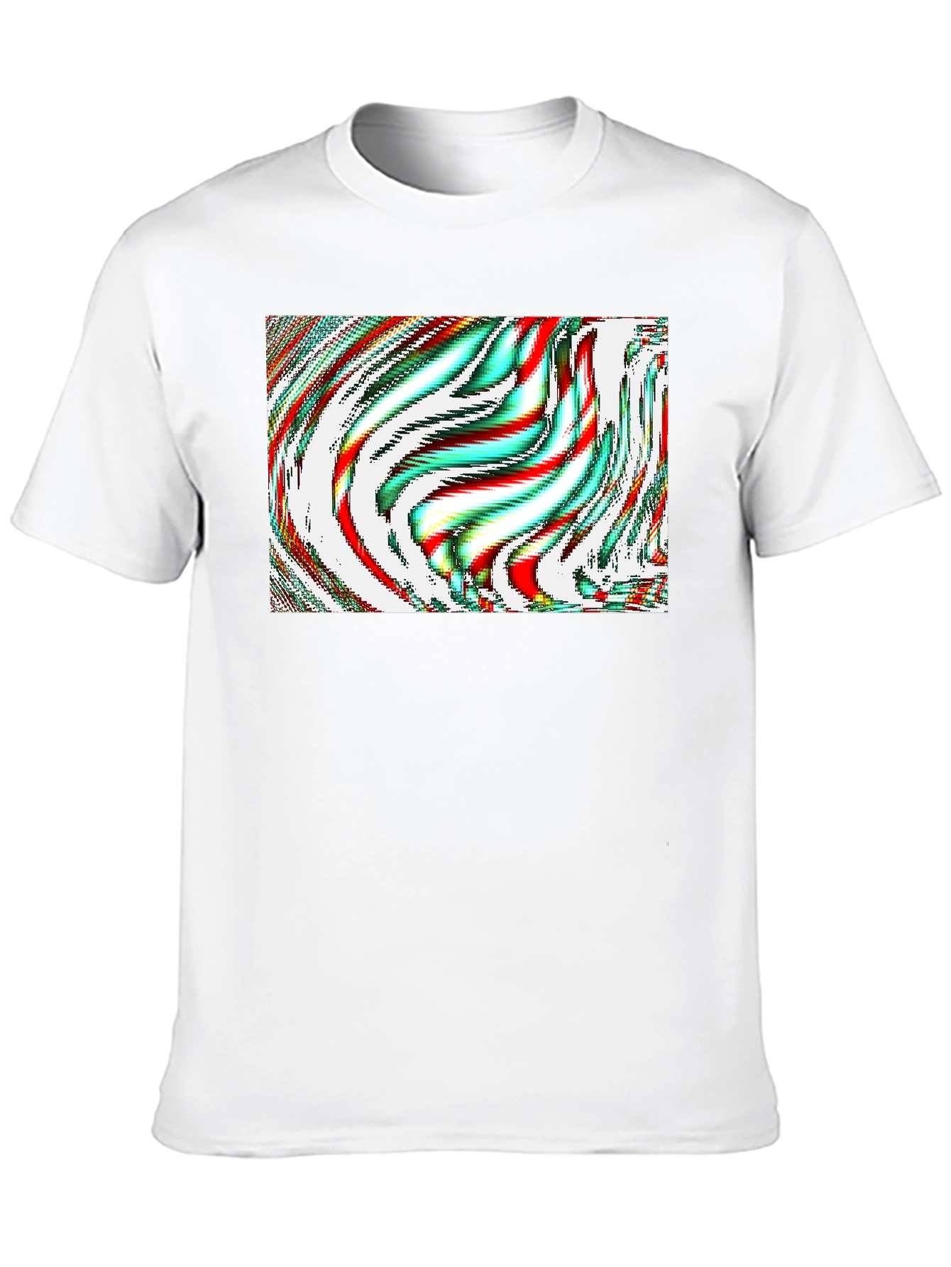Black Abstract Art Graphic Tee - Men's Black T-Shirt view 10