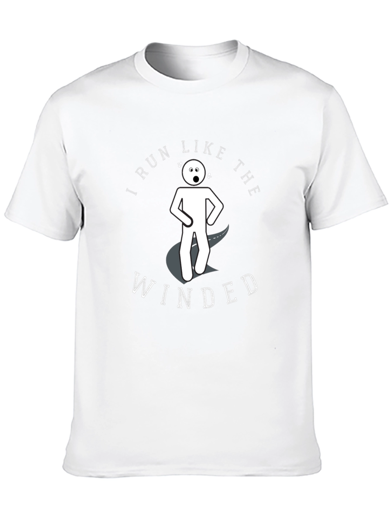 Black Humorous "I Run Like The Winded" Graphic Tee view 10