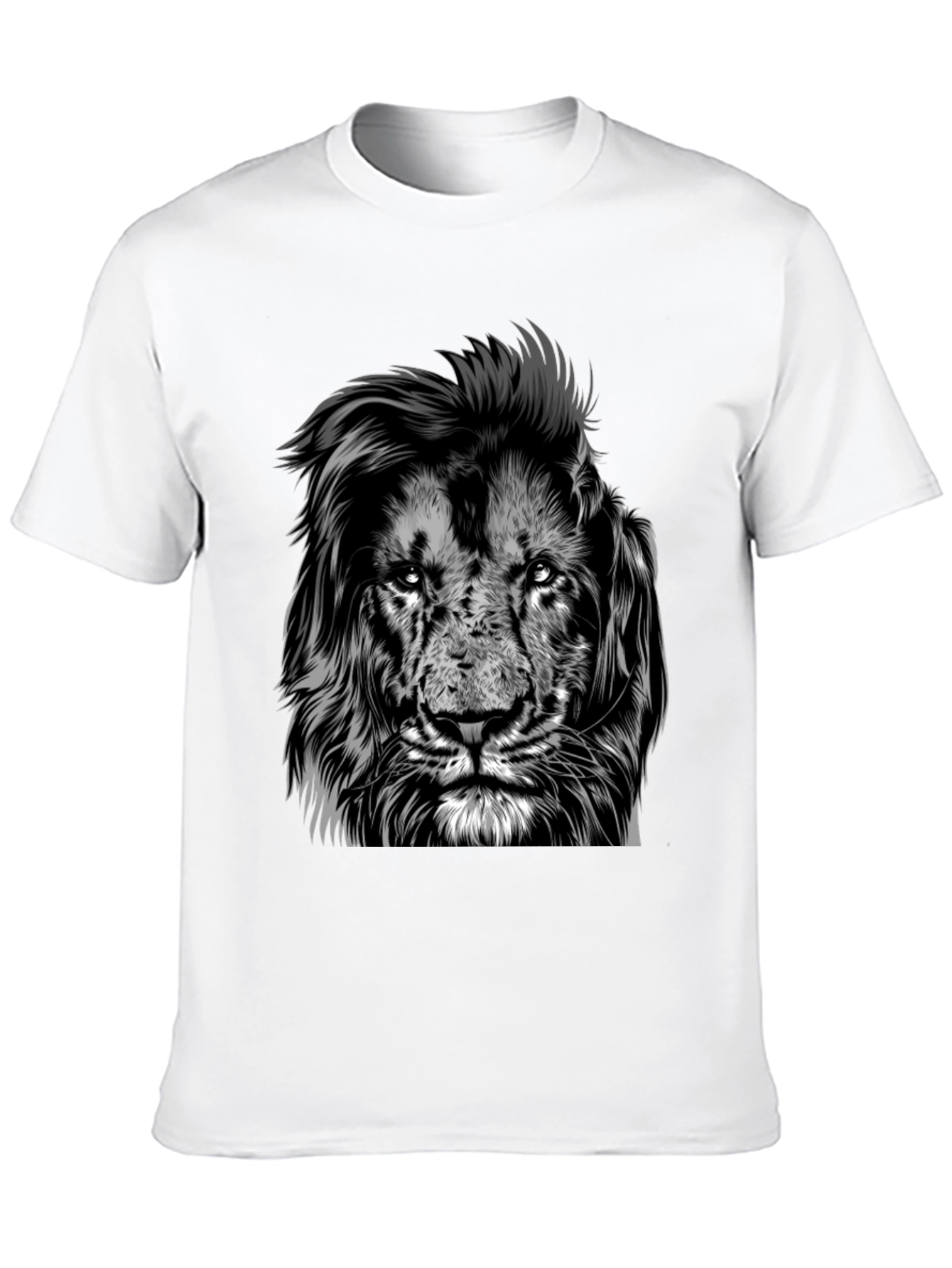 Black Lion Graphic Tee - Black Crew Neck Short Sleeve view 10