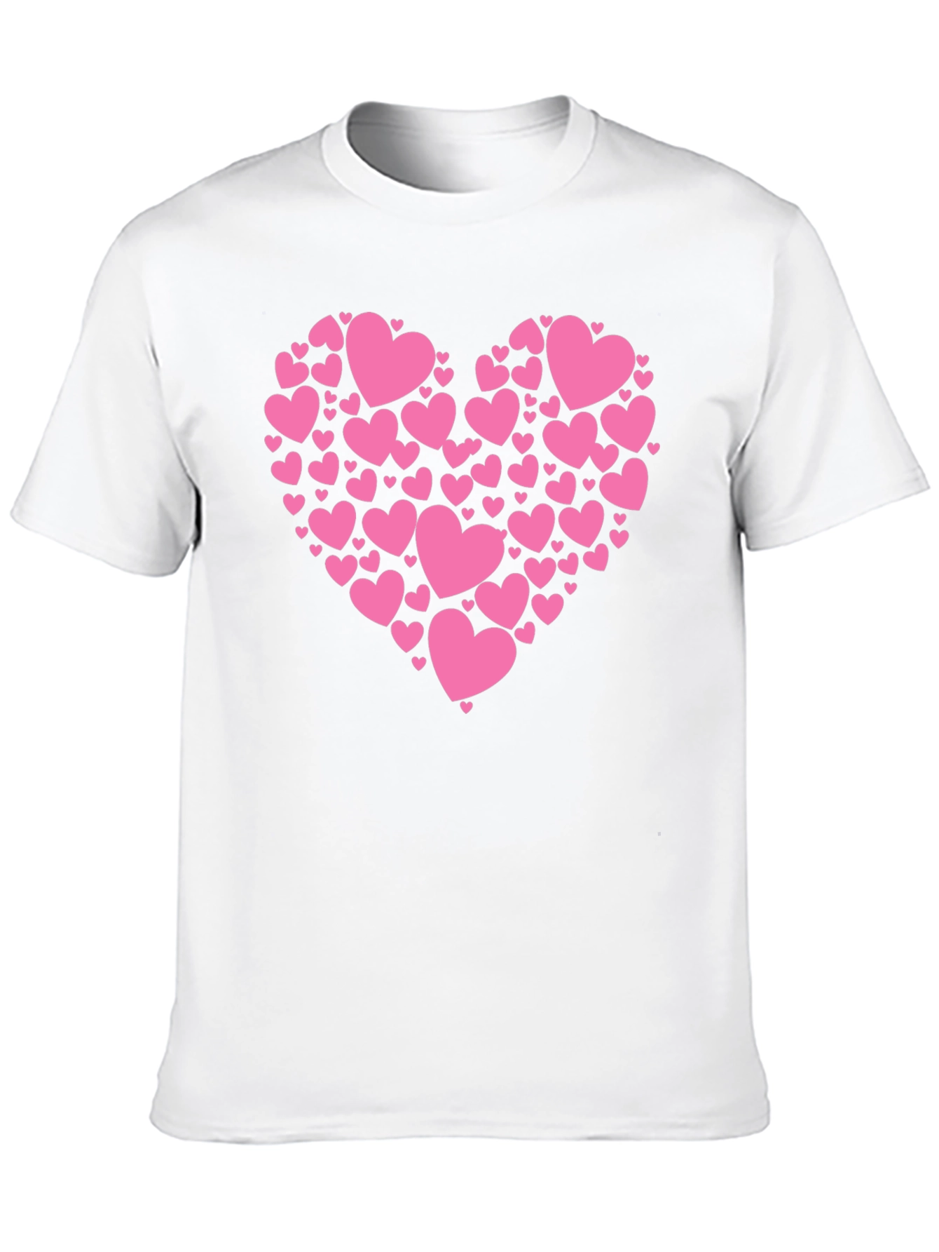 Black Heart Made of Hearts Graphic Tee - Black Cotton Blend T-Shirt view 10