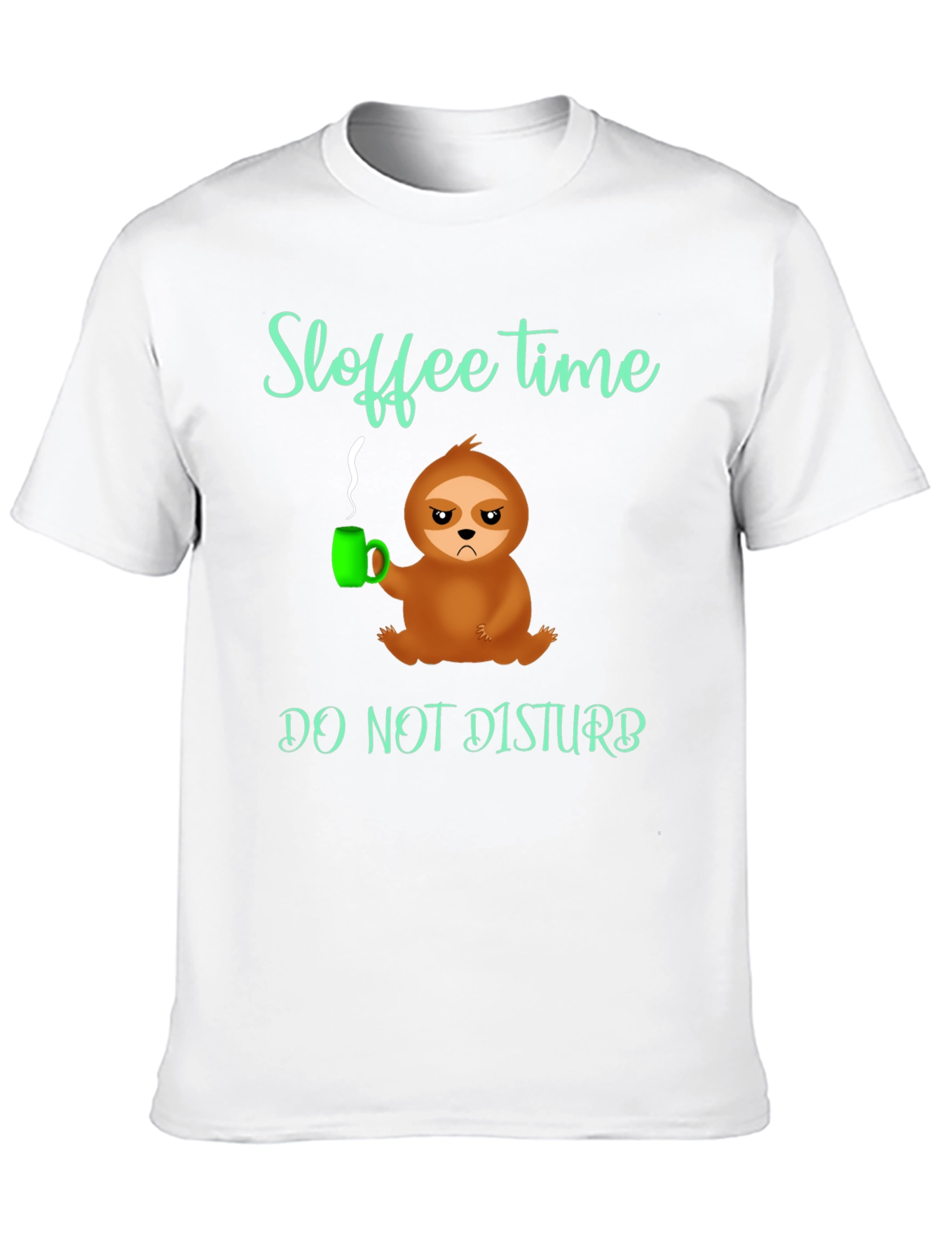 Black Sloffee Time Sloth Graphic Tee - Do Not Disturb view 10