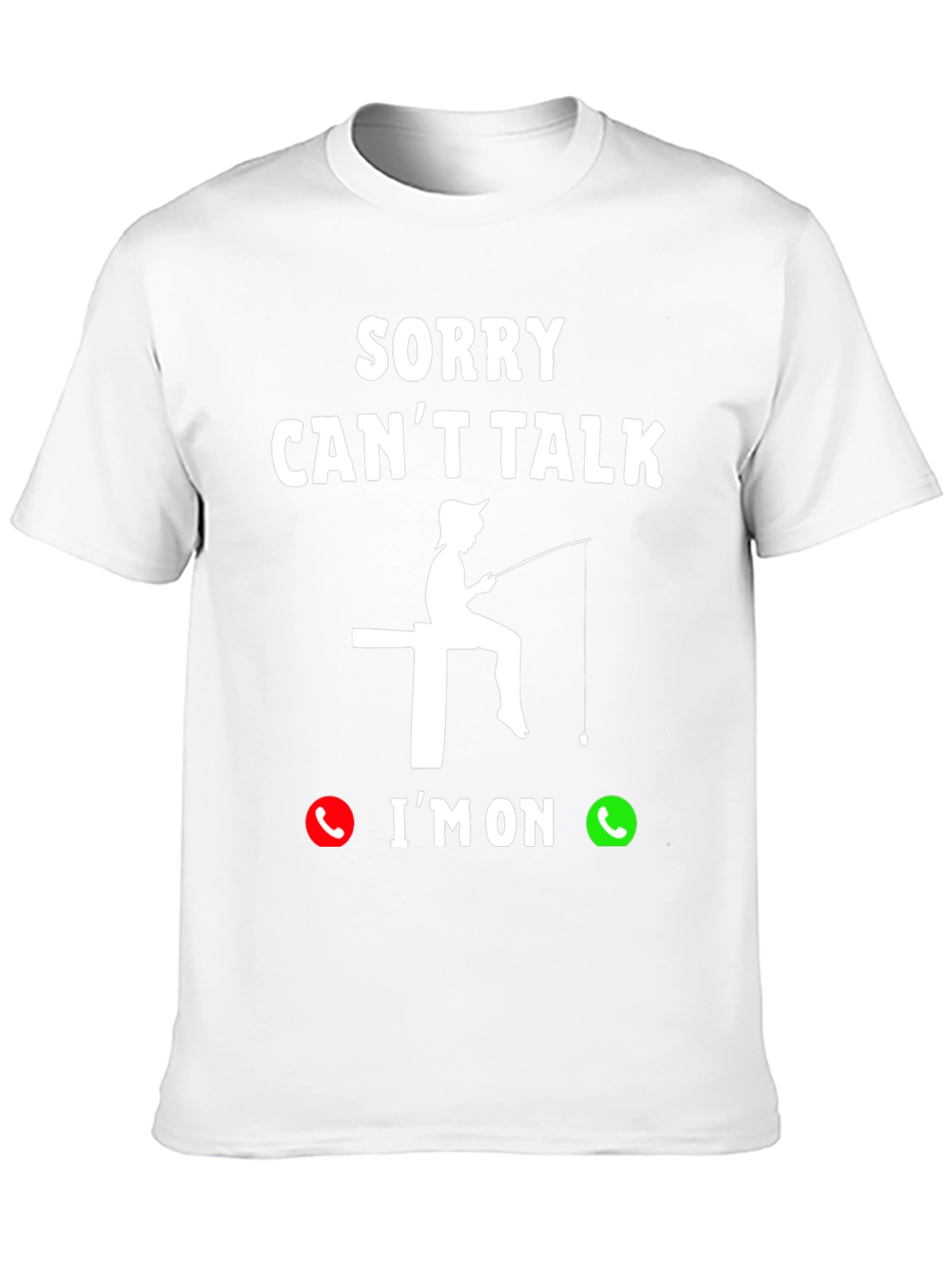 Black Sorry, Can't Talk Fishing T-Shirt view 10