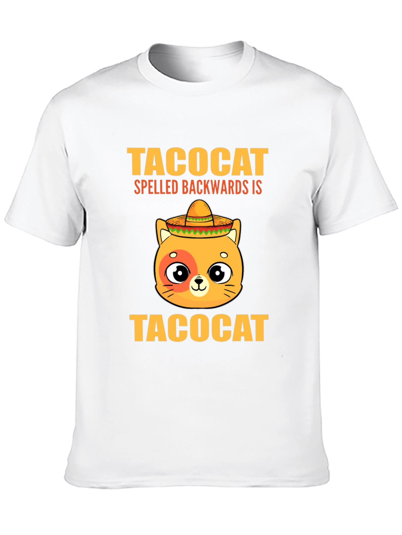 Black Taco Cat T-Shirt - Spelled Backwards is TacoCat! Funny Tee view 10