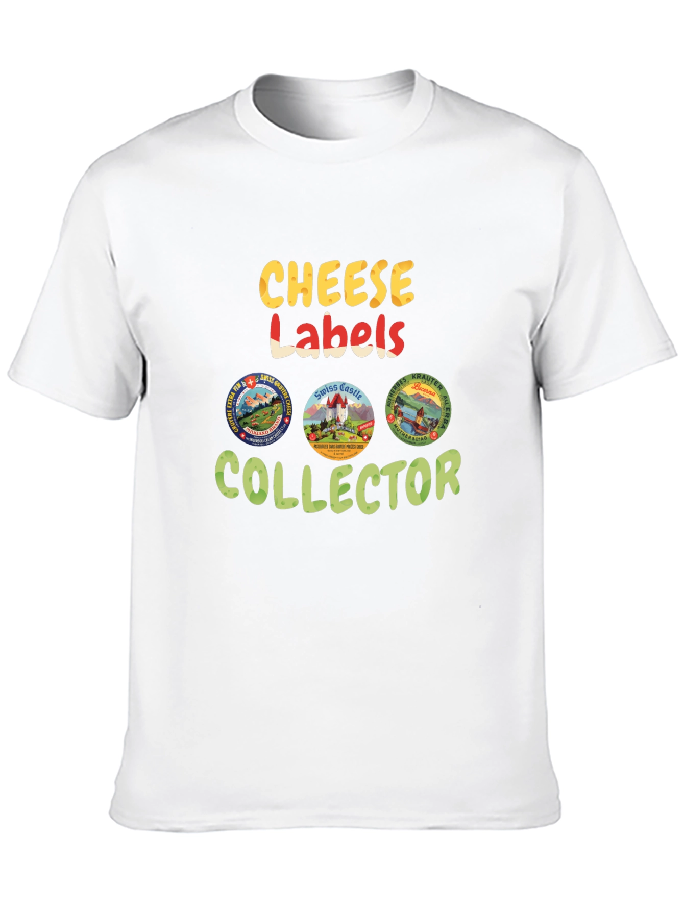 Black Cheese Labels Collector T-Shirt view 10