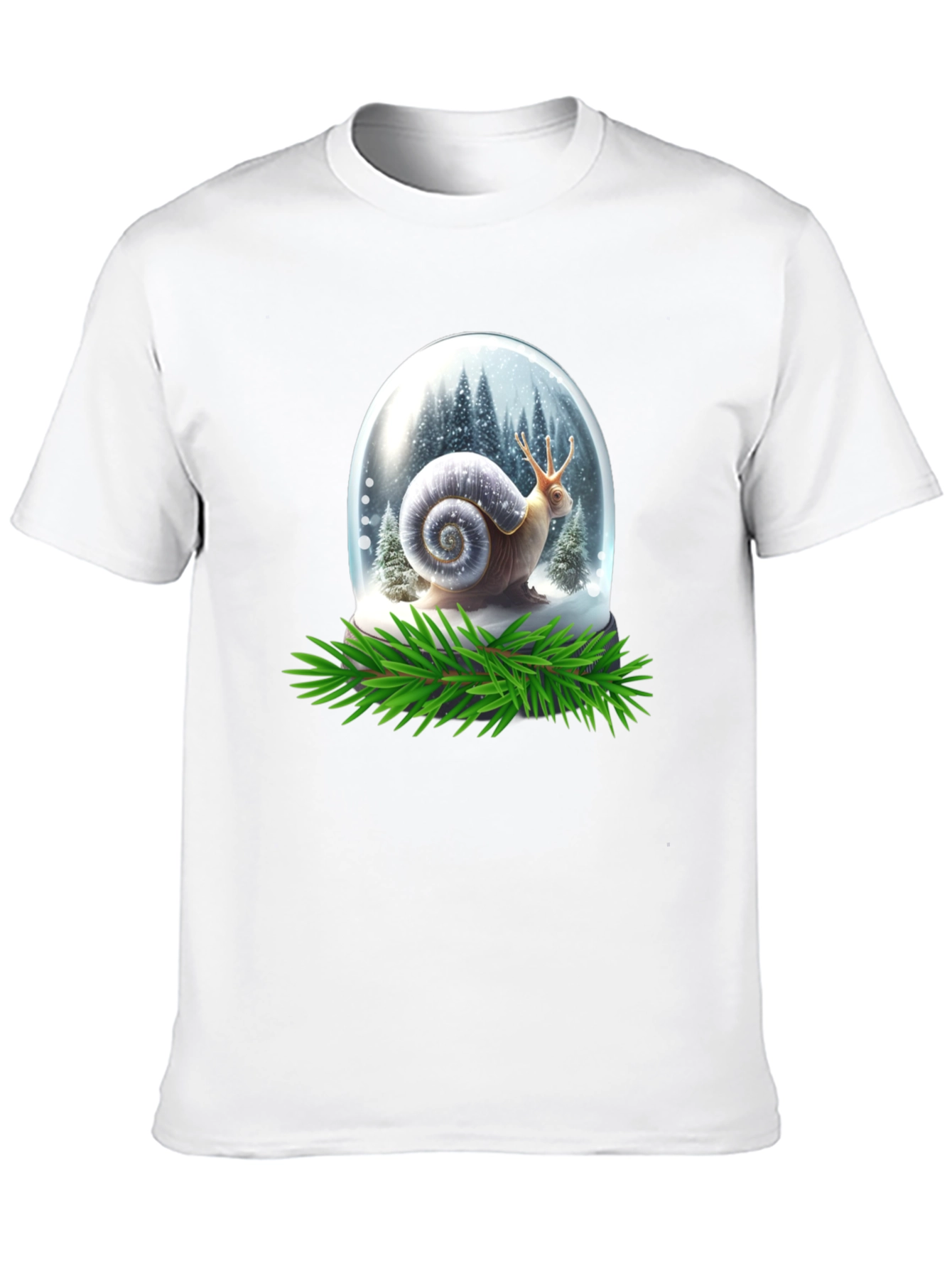 Black Snail Snow Globe Graphic Tee view 10