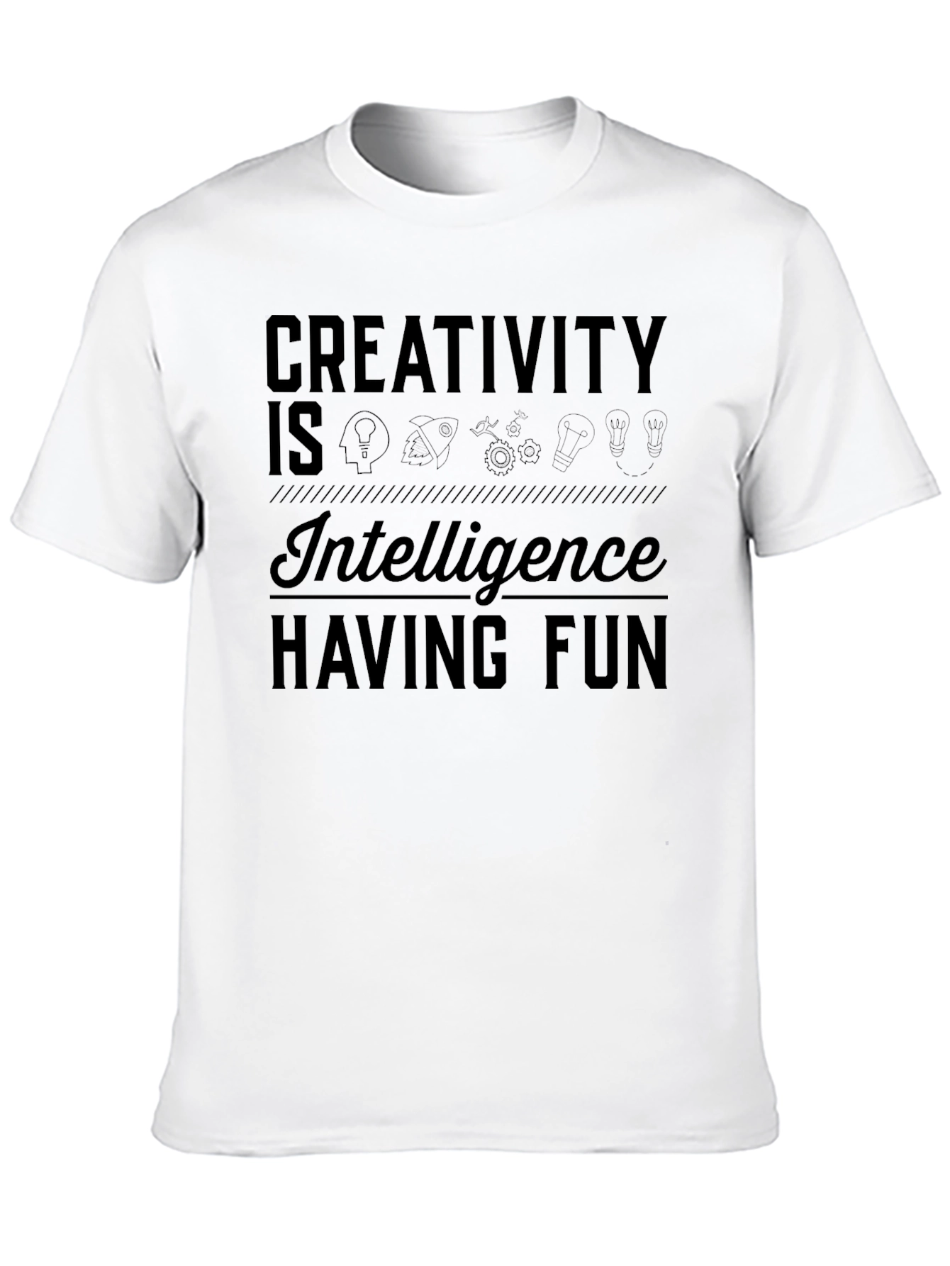 Black Creativity Intelligence Fun Black T-Shirt view 10