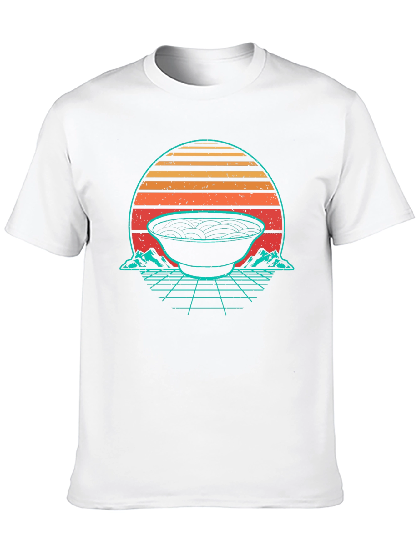 Black Retro Ramen Bowl Graphic Tee view 10