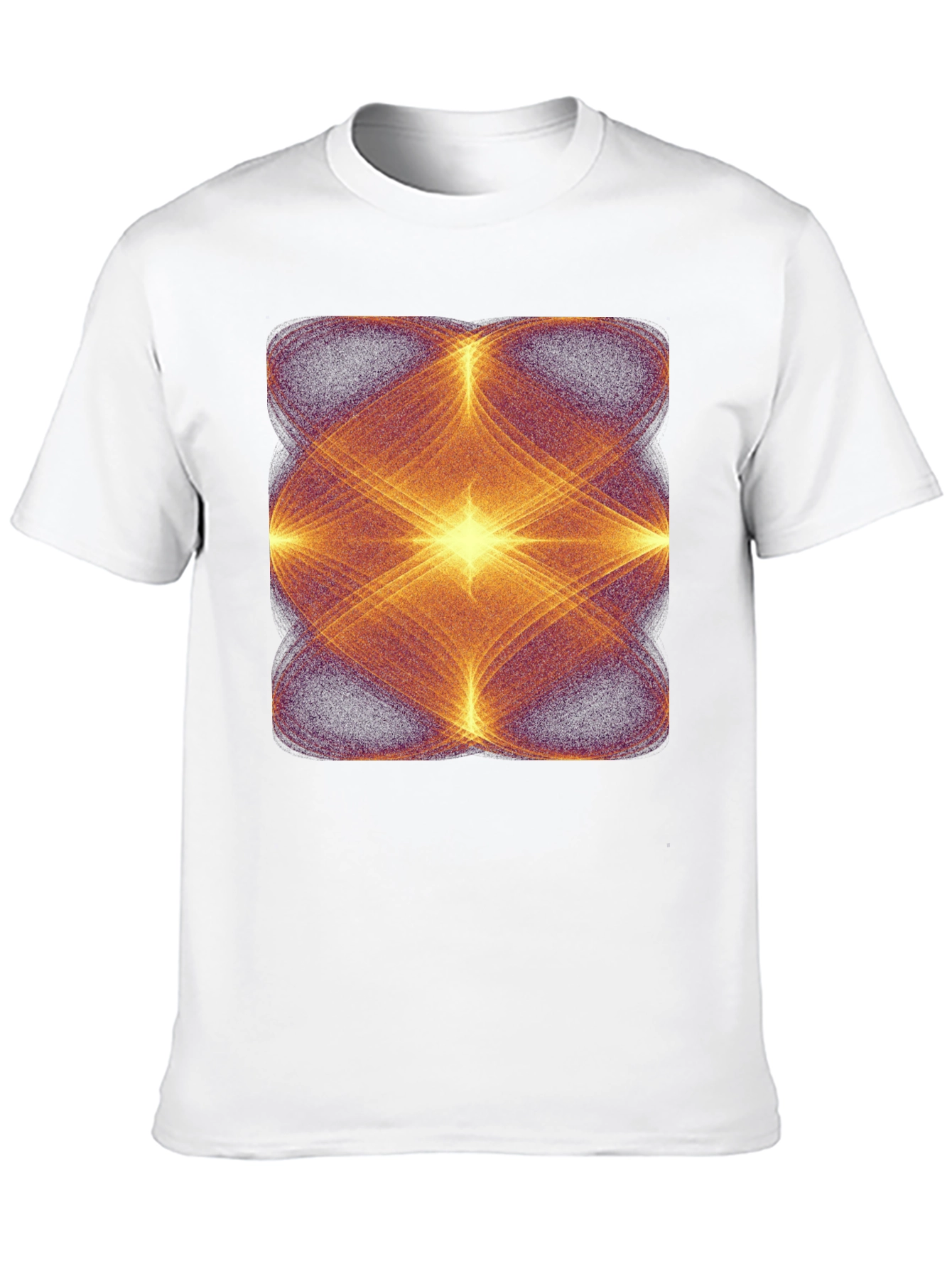 Black Geometric Light Pattern Black Tee view 10