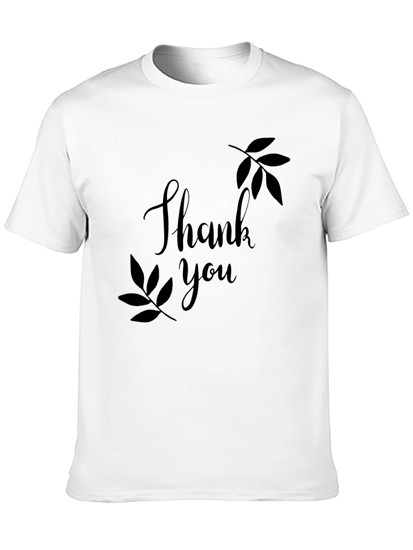 Black Thank You Graphic Print Tee - Stylish Unisex Design view 10