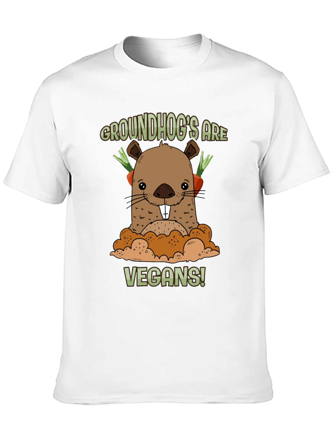 Black Groundhog Vegan T-Shirt view 10