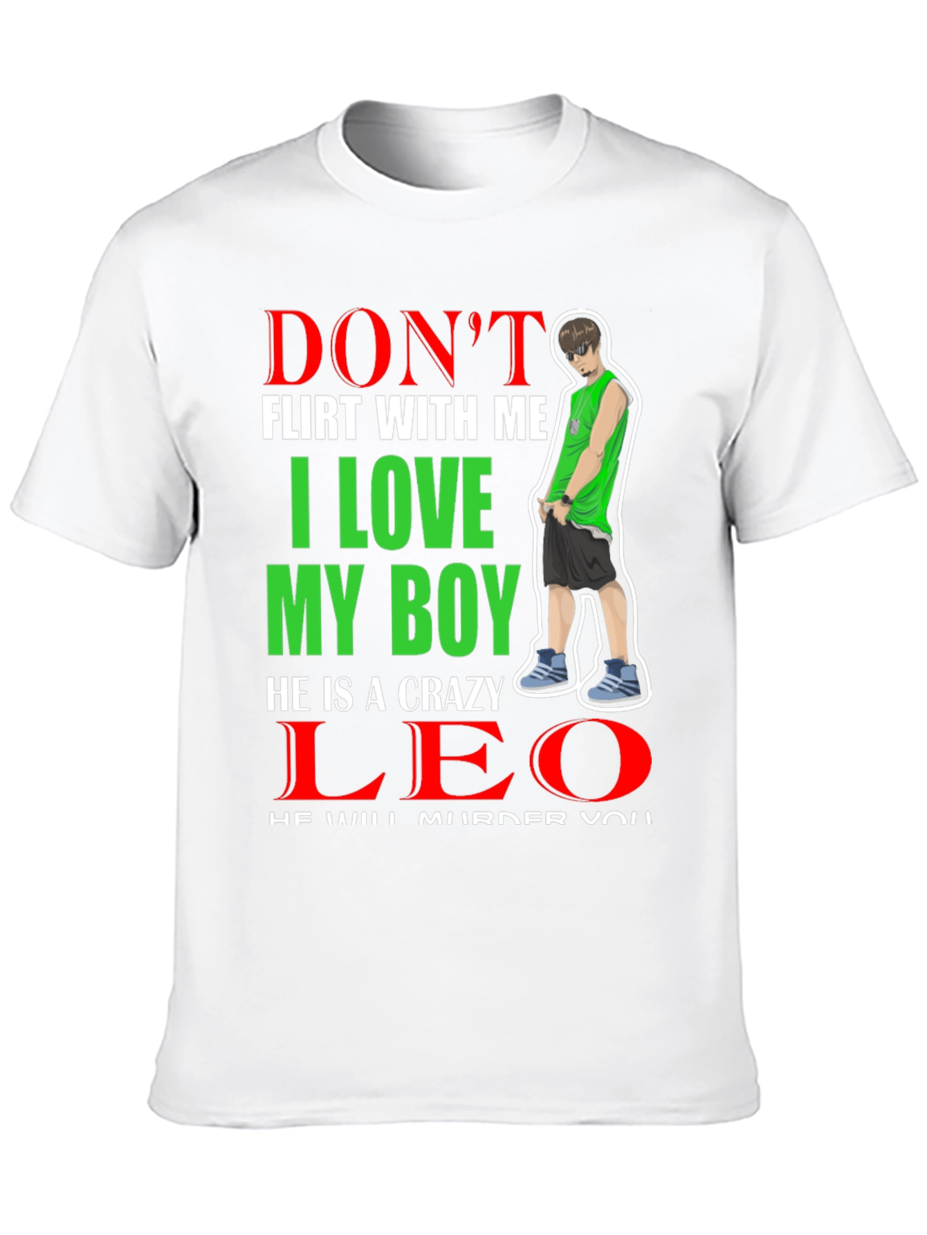 Black Don't Flirt With Me I Love My Boy T-Shirt view 10