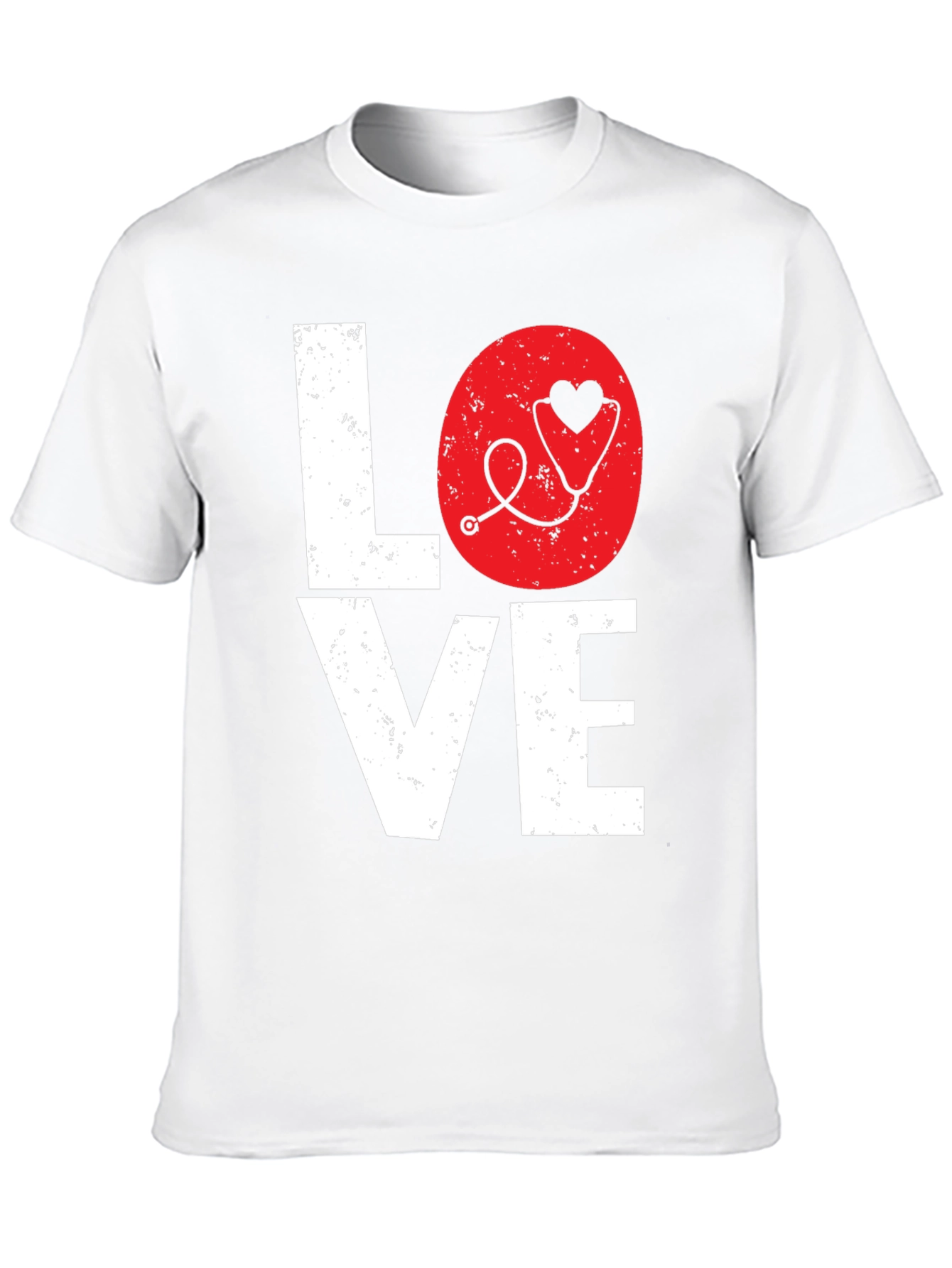 Black Love Nurse Stethoscope Heart Graphic Tee view 10