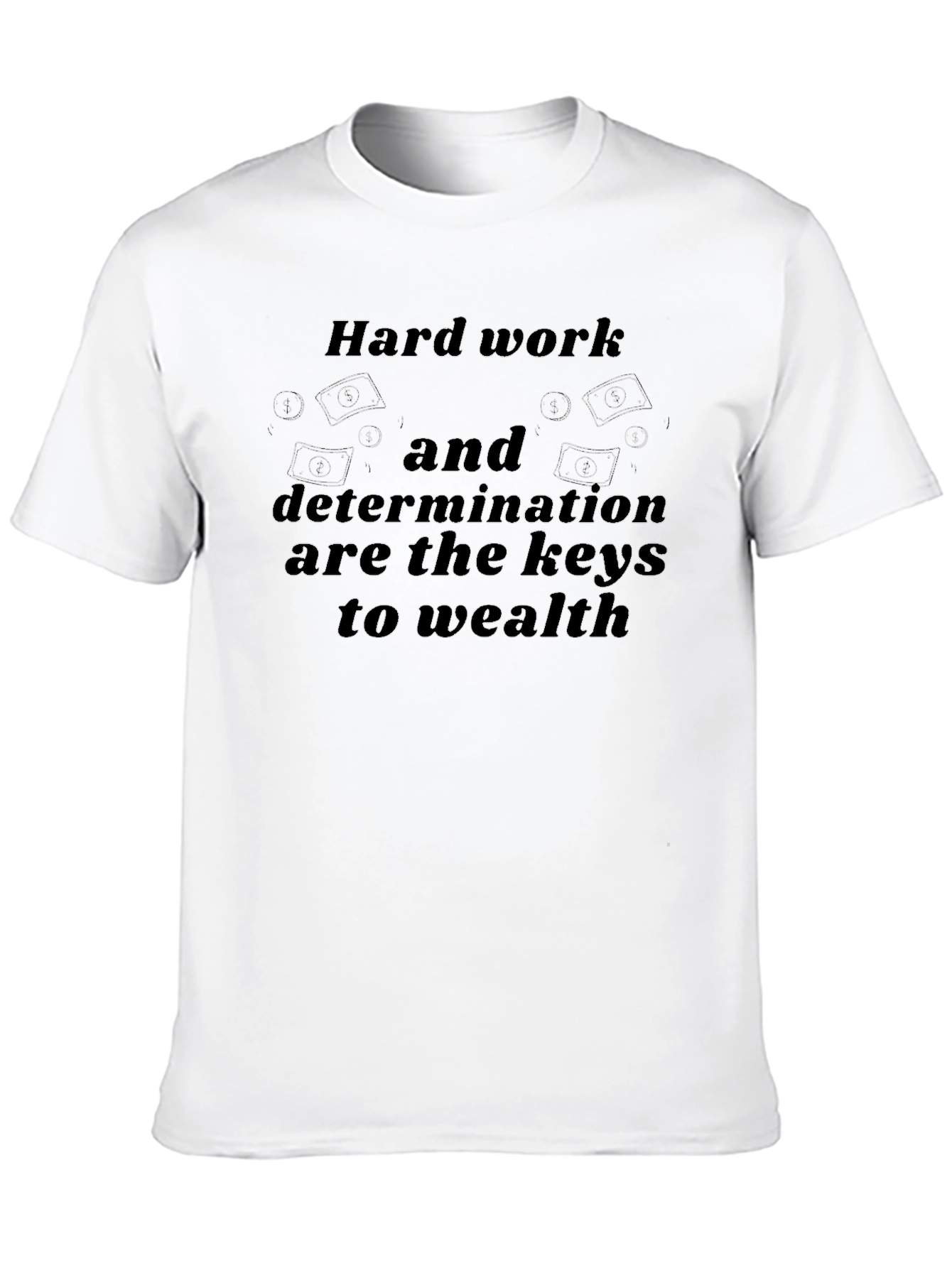 Black Hard Work Wealth T-Shirt view 10