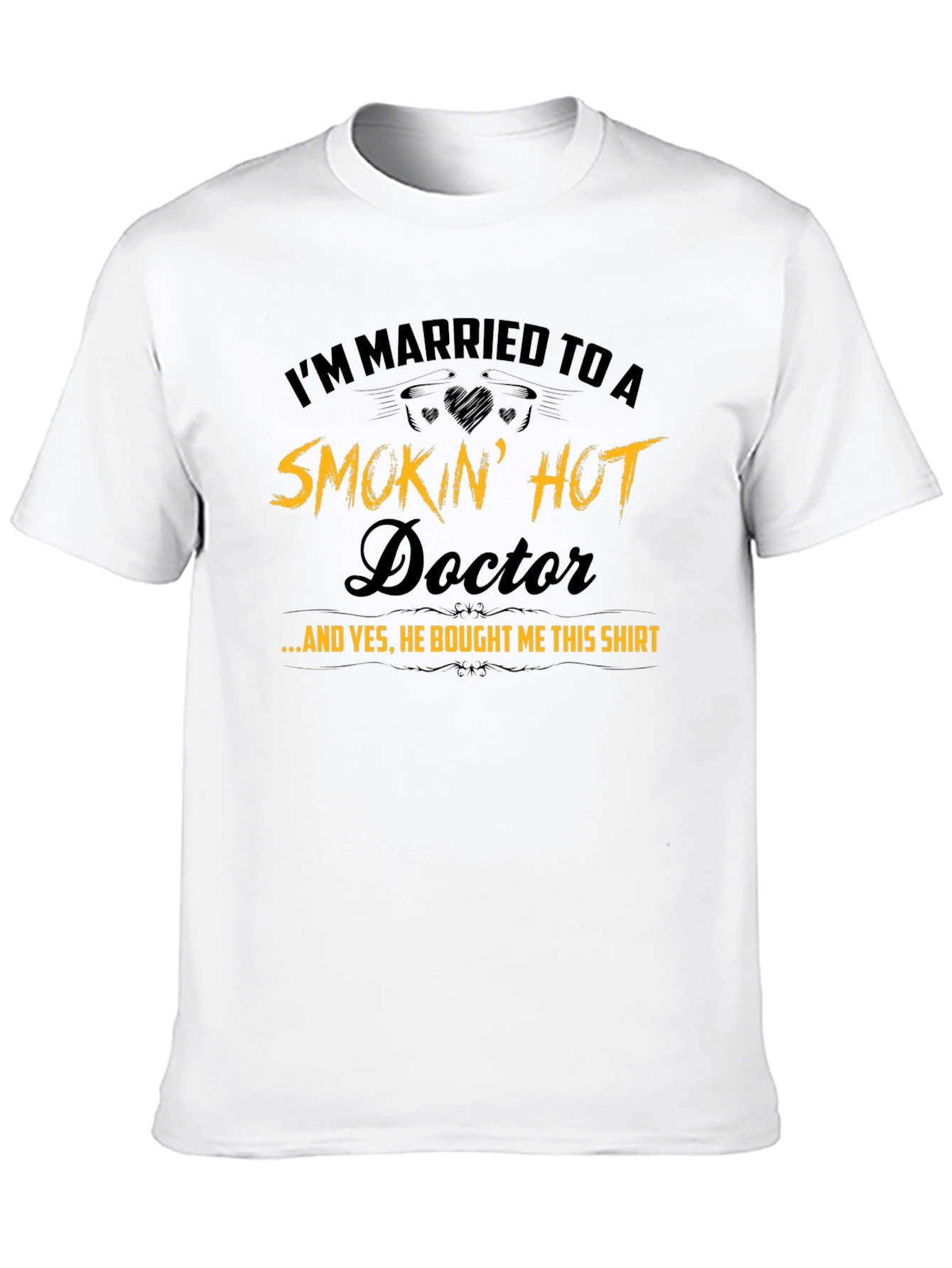 Black Married to a Smokin' Hot Doctor T-Shirt view 10