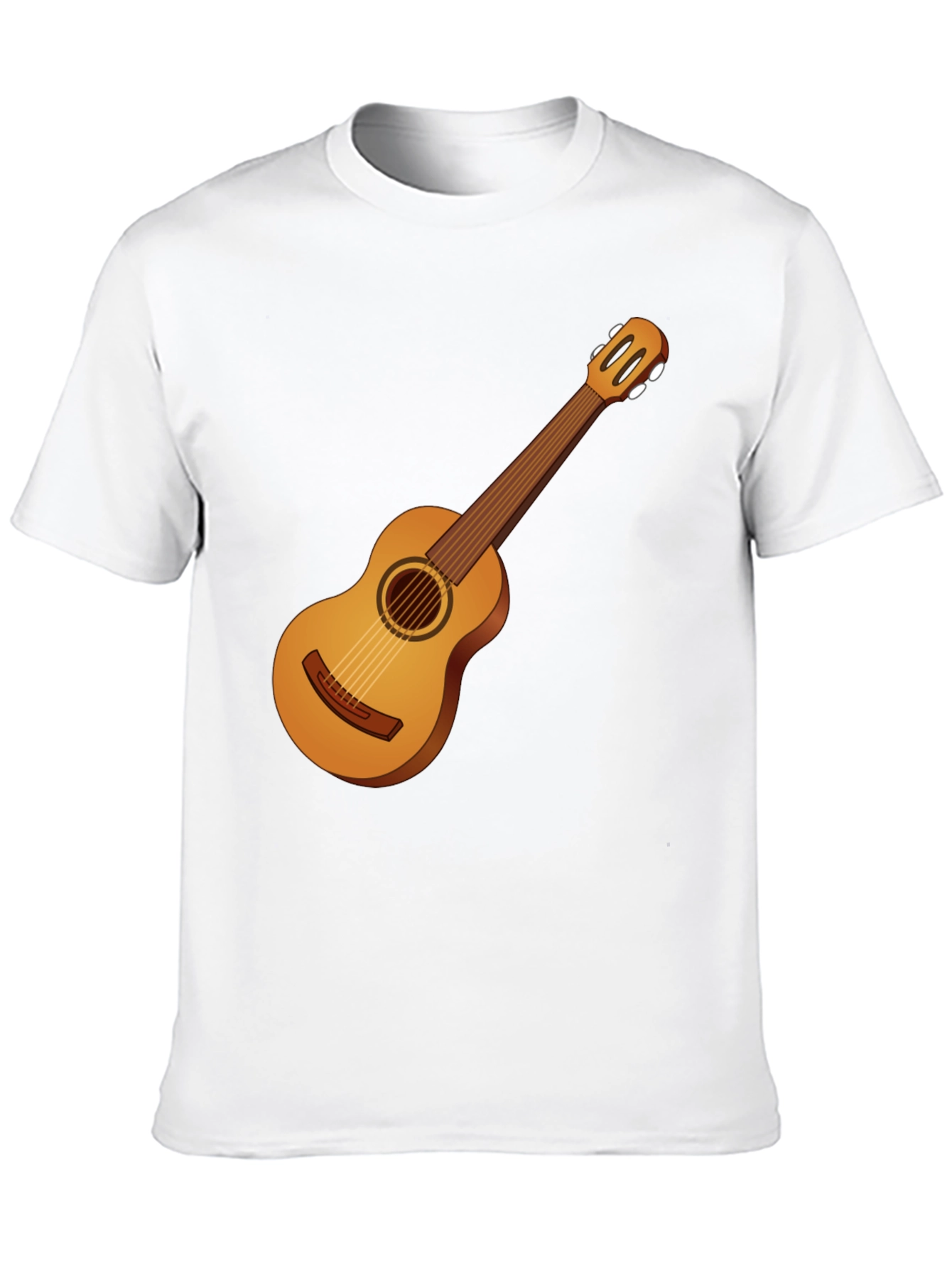 Black Guitar Graphic Tee - Black Cotton T-Shirt view 10