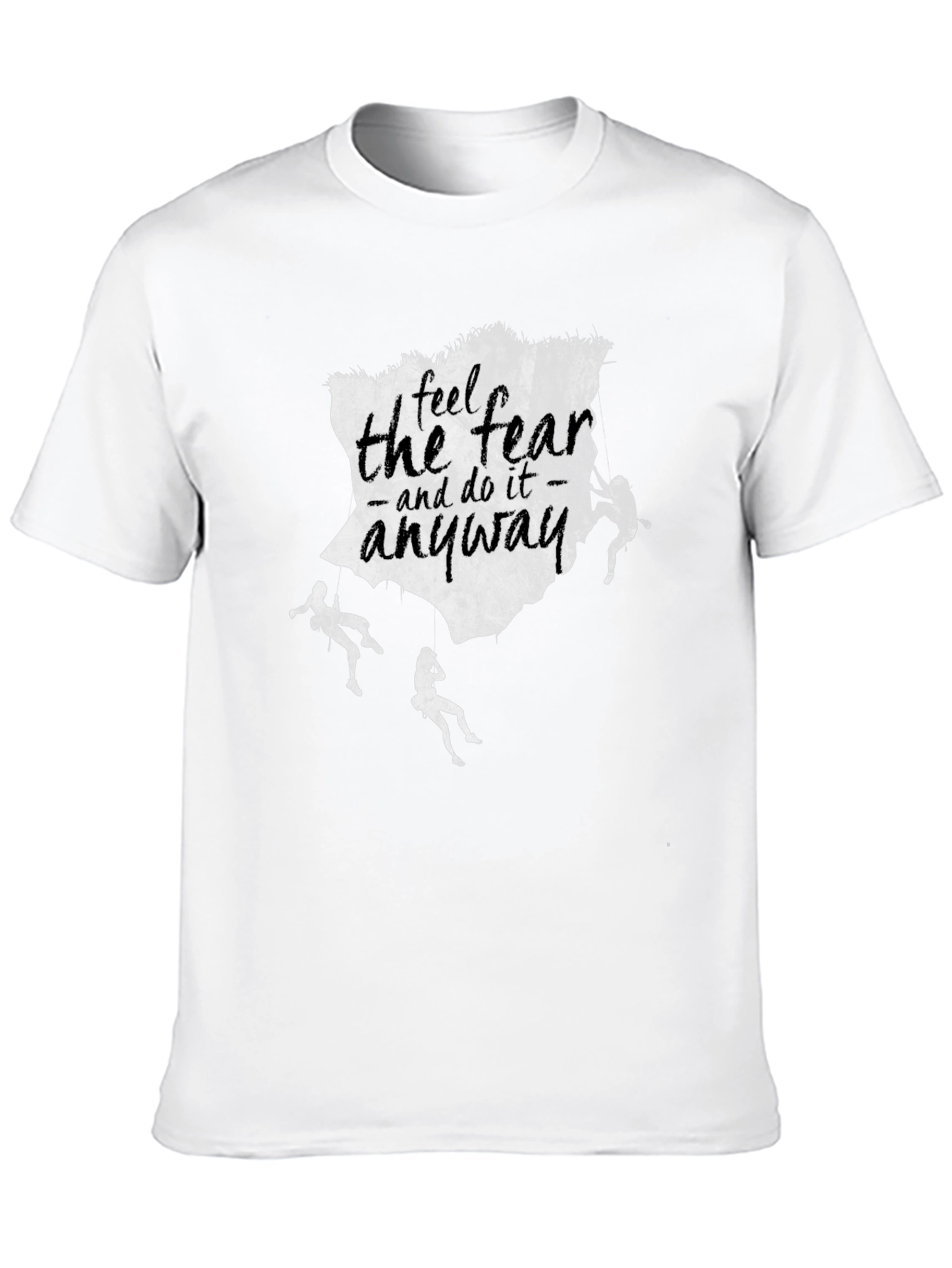 Black Fearless Climbing T-Shirt - Inspirational Design view 10
